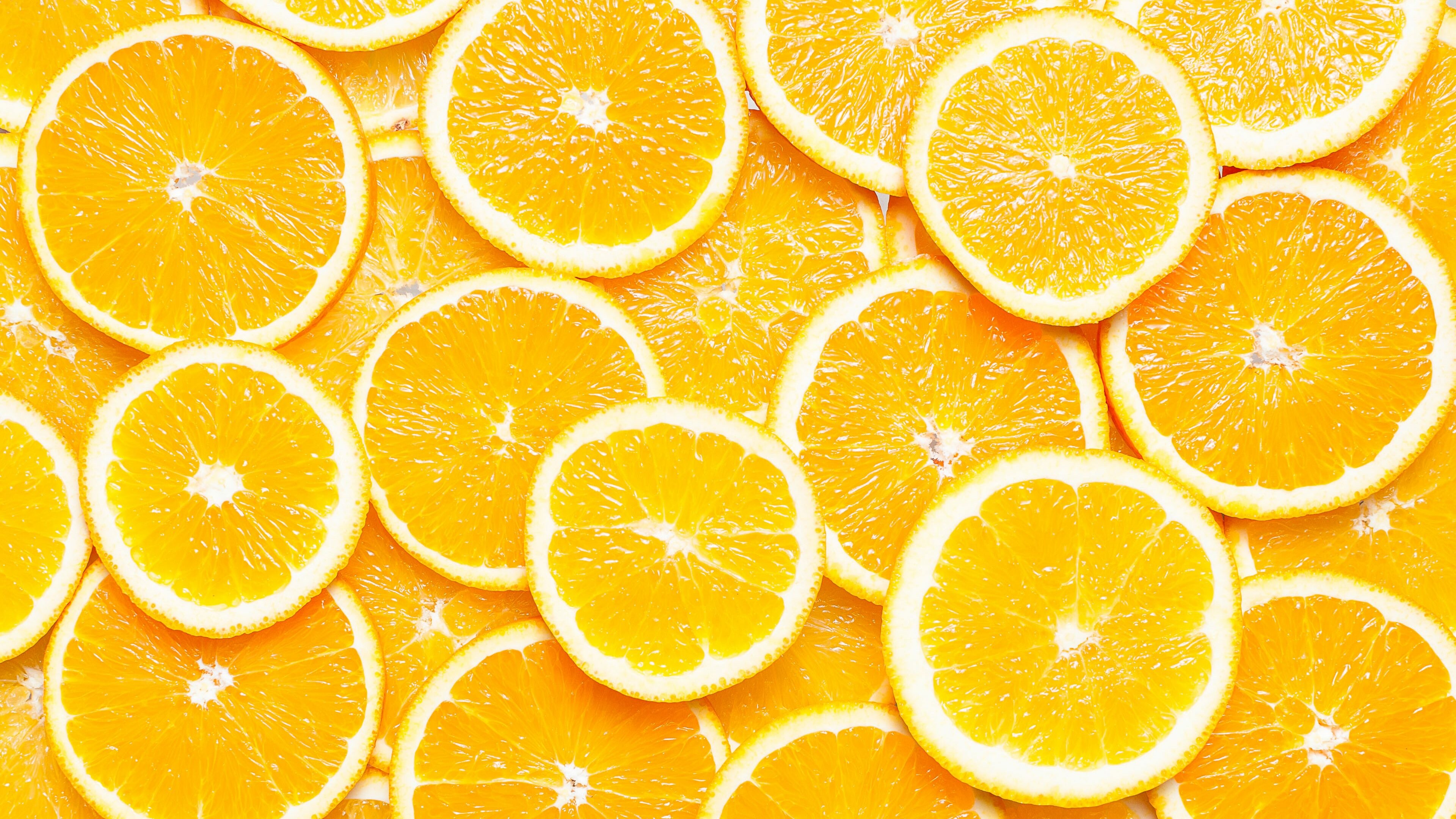 Orange slices, Vibrant fruit, Citrus delight, Refreshing snack, 3840x2160 4K Desktop