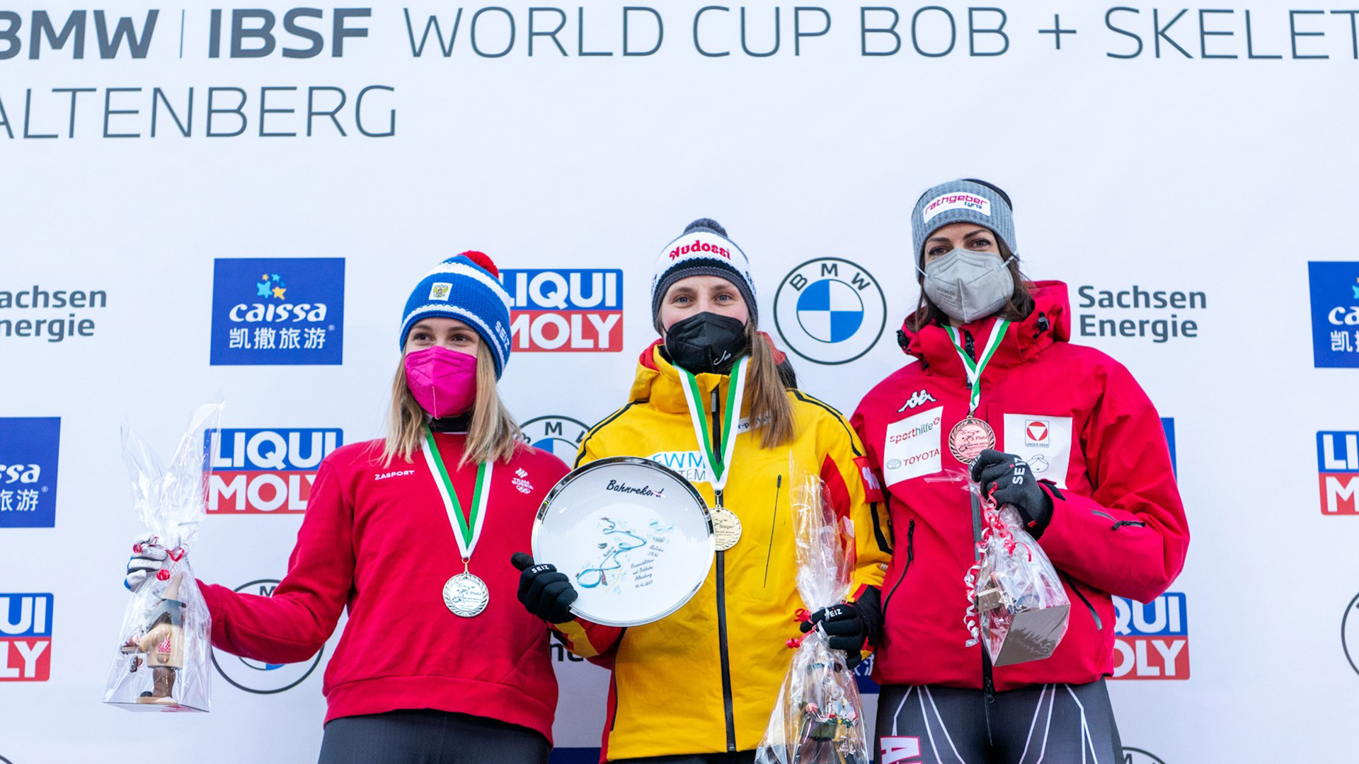 Janine Flock, Skeleton athlete, Podium triumph, Austrian Olympic pride, 1920x1080 Full HD Desktop