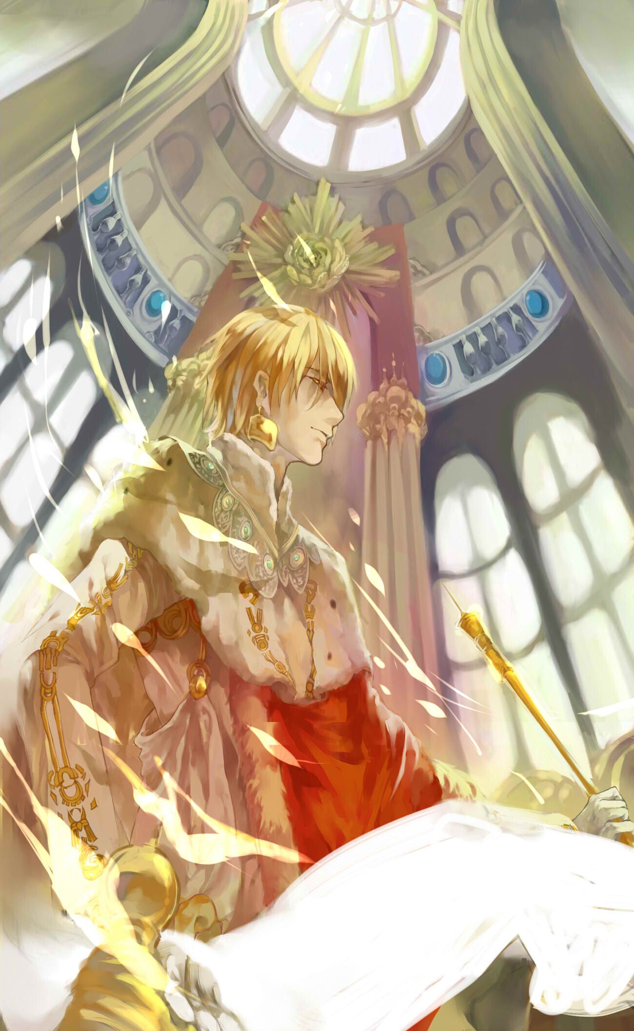 Gilgamesh, Fate/Stay Night, Mobile Wallpaper, 1300x2120 HD Phone