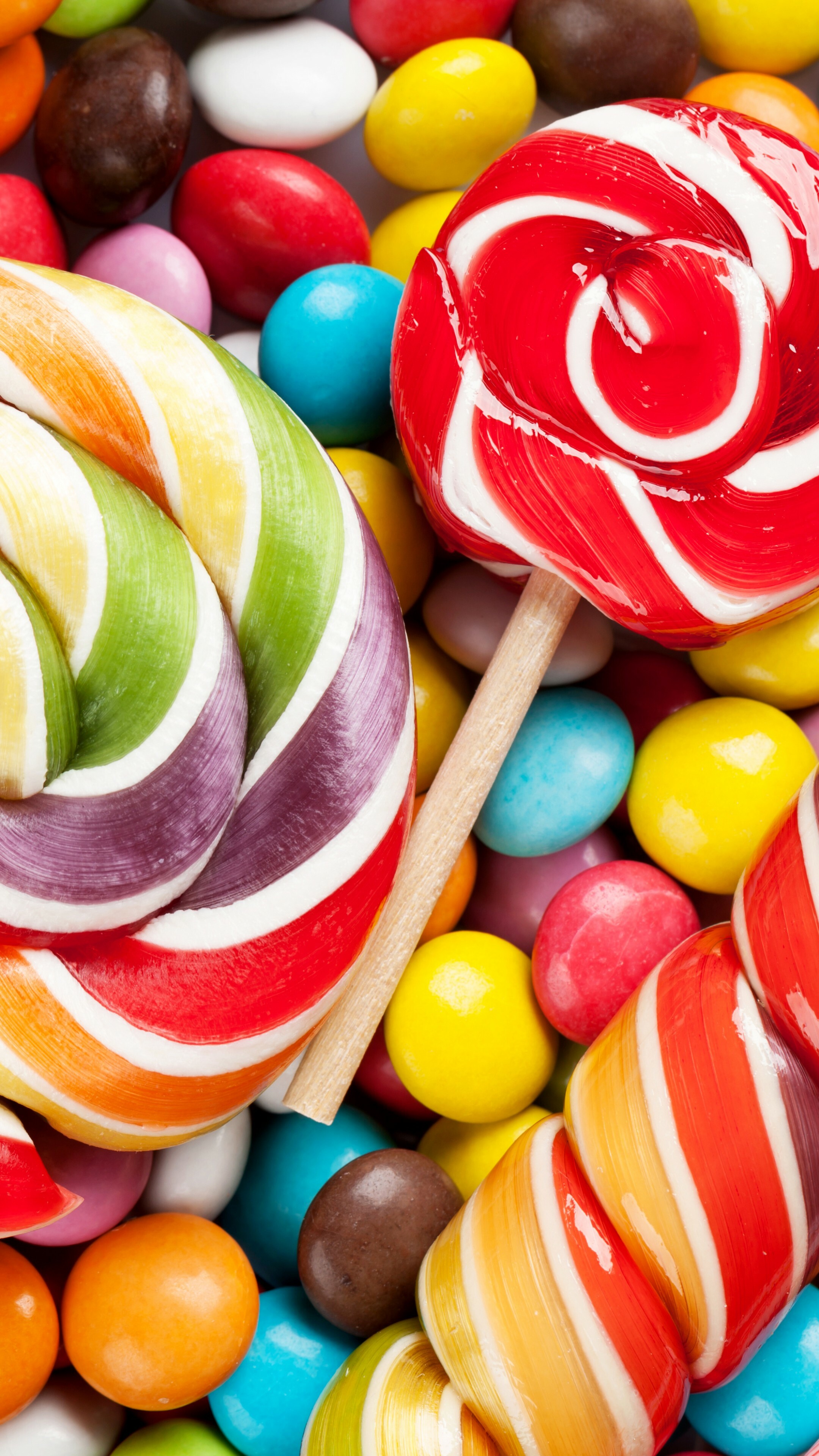 Colorful candy, Vibrant sweetness, Sweet mosaic, Sugar-coated masterpiece, 2160x3840 4K Phone