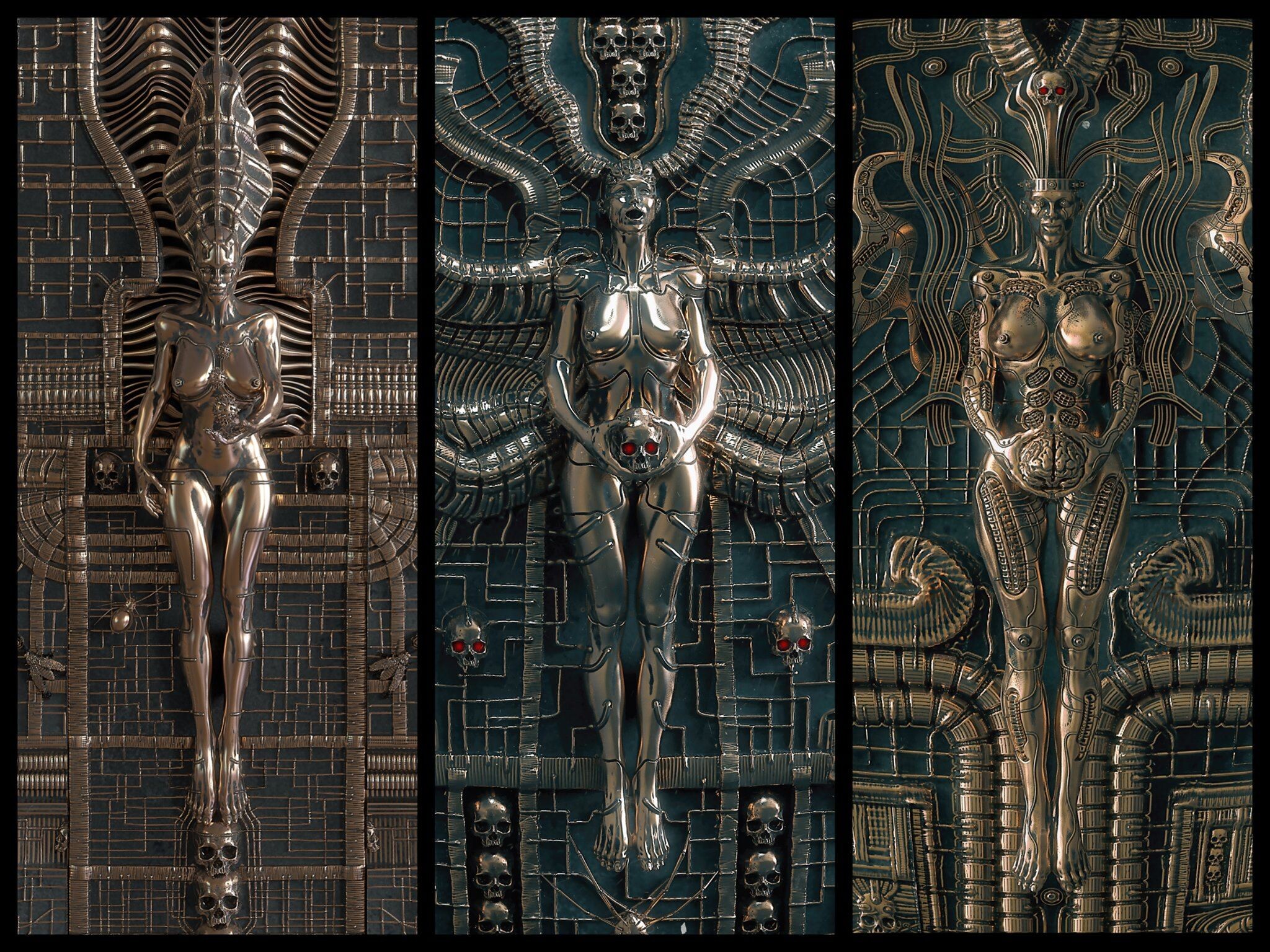 H.R. Giger, Giger art, Captivating and haunting, Dark and enigmatic, 2050x1540 HD Desktop