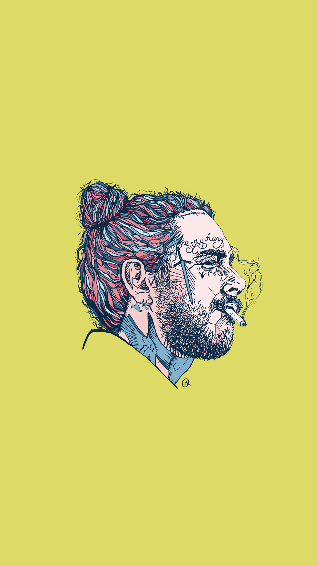 Artwork, Post Malone Wallpaper, 1080x1920 Full HD Phone