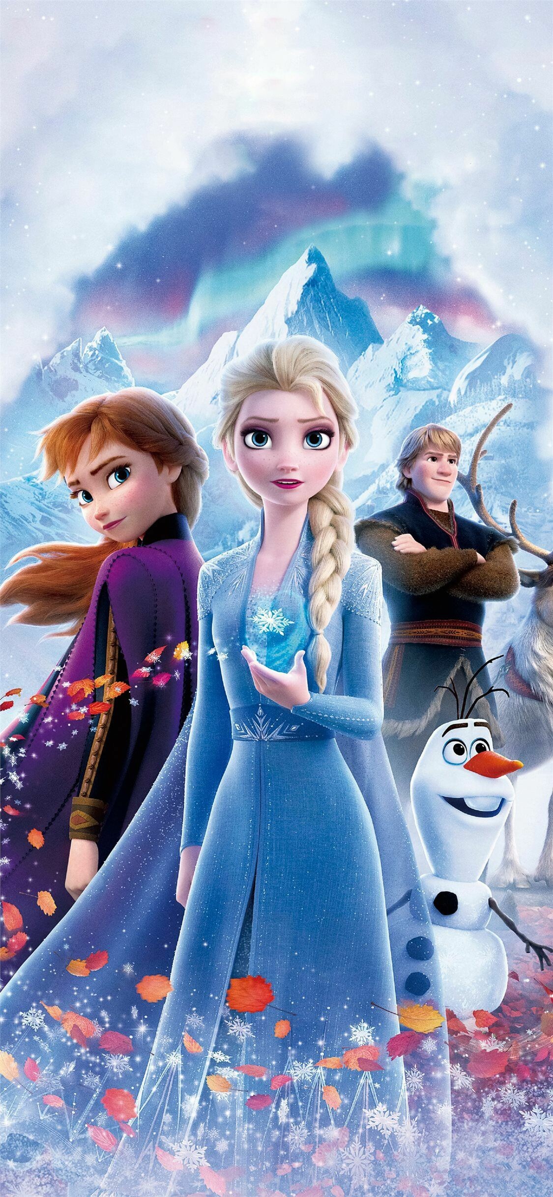 Frozen, Frozen kingdom, Icy magical world, Elsa and Anna, 1130x2440 HD Phone