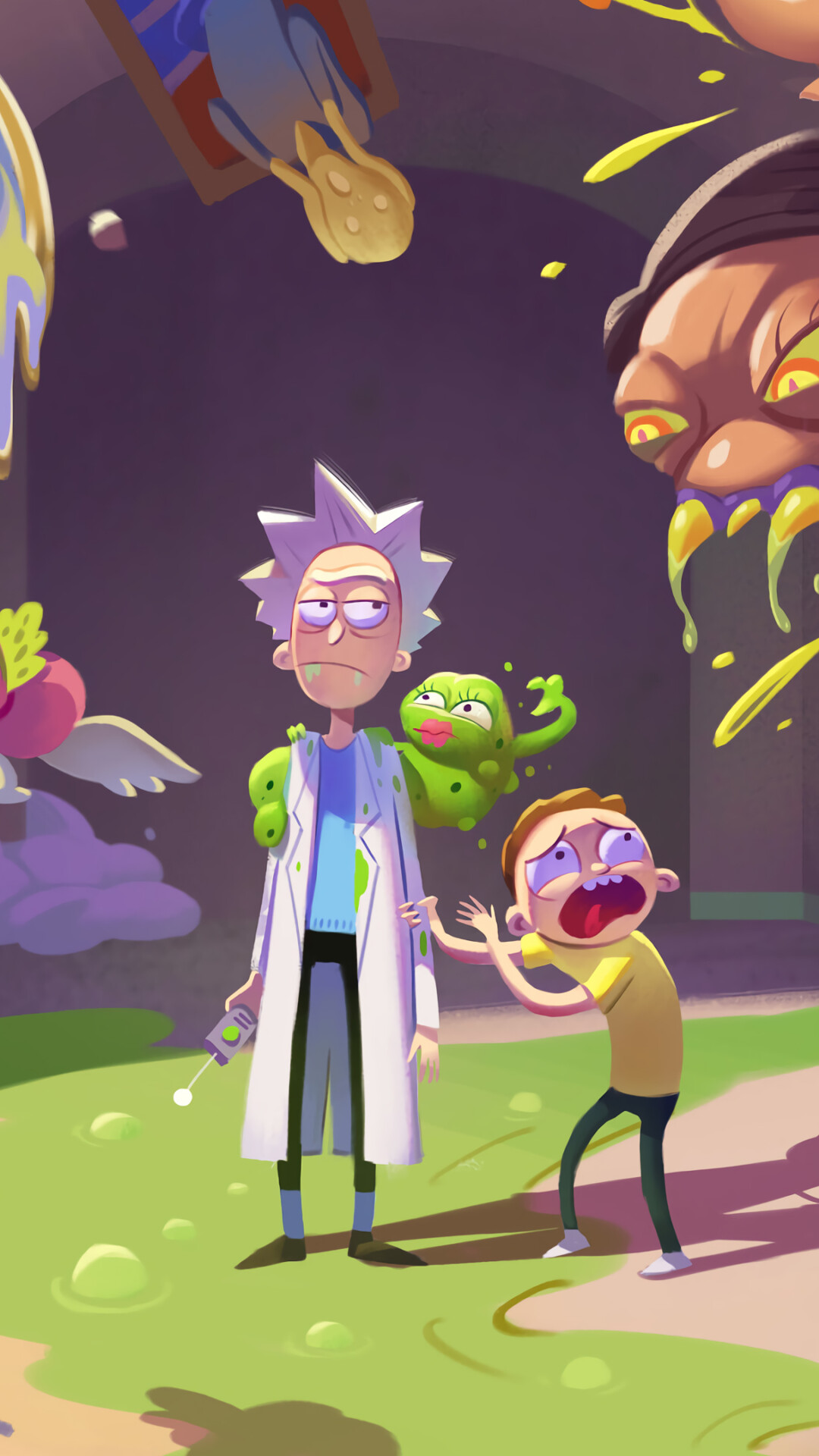 Download Rick and Morty season 4 wallpaper, Ultra HD 4K resolution, Stunning visuals, Captivating scenes, 1080x1920 Full HD Phone