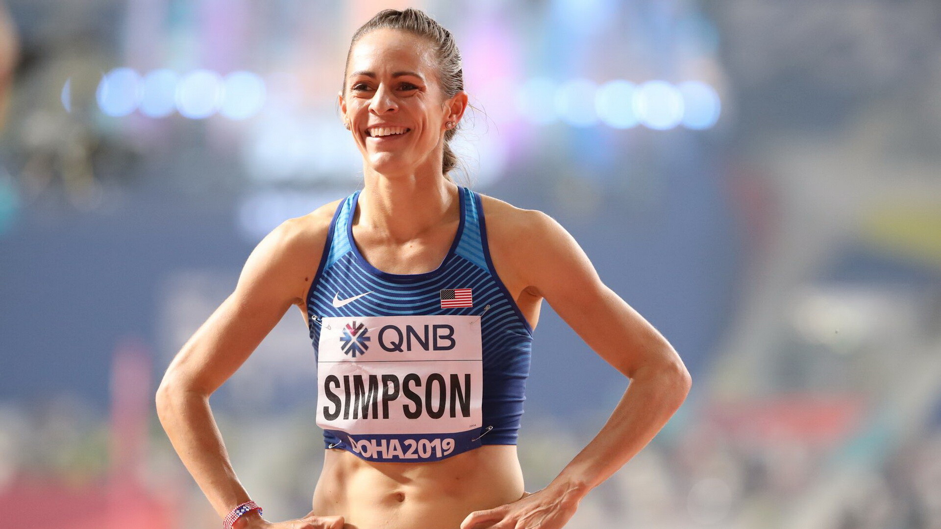 Jennifer Simpson, Track and field skills, Medal contender, Determination and grit, 1920x1080 Full HD Desktop