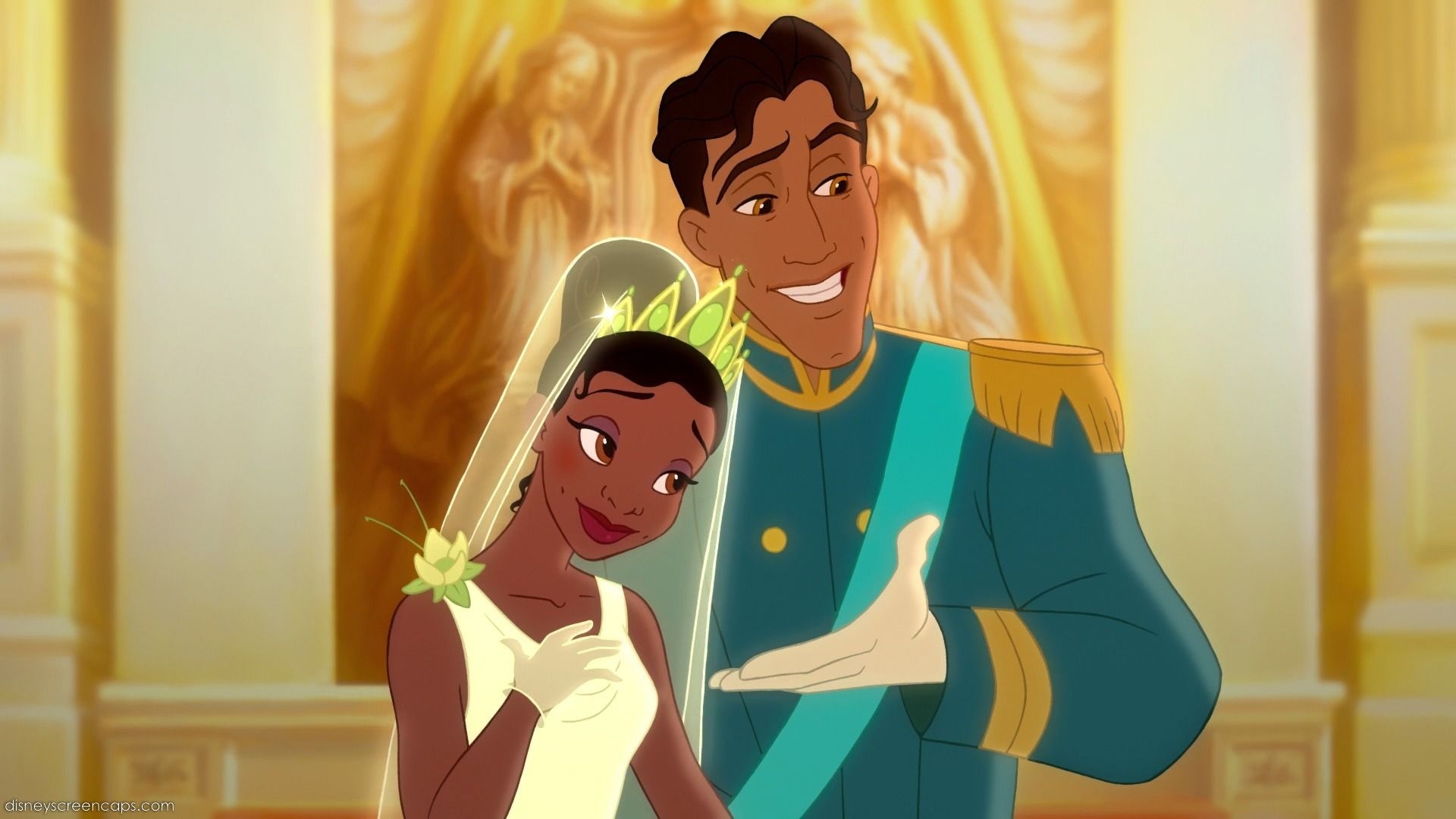 Tiana, The Princess and the Frog wedding, Disney couple, 1920x1080 Full HD Desktop