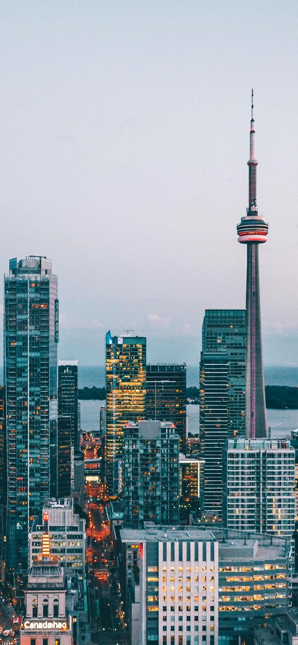 CN Tower, Canada, Wallpaper, CN Tower, 1130x2440 HD Phone