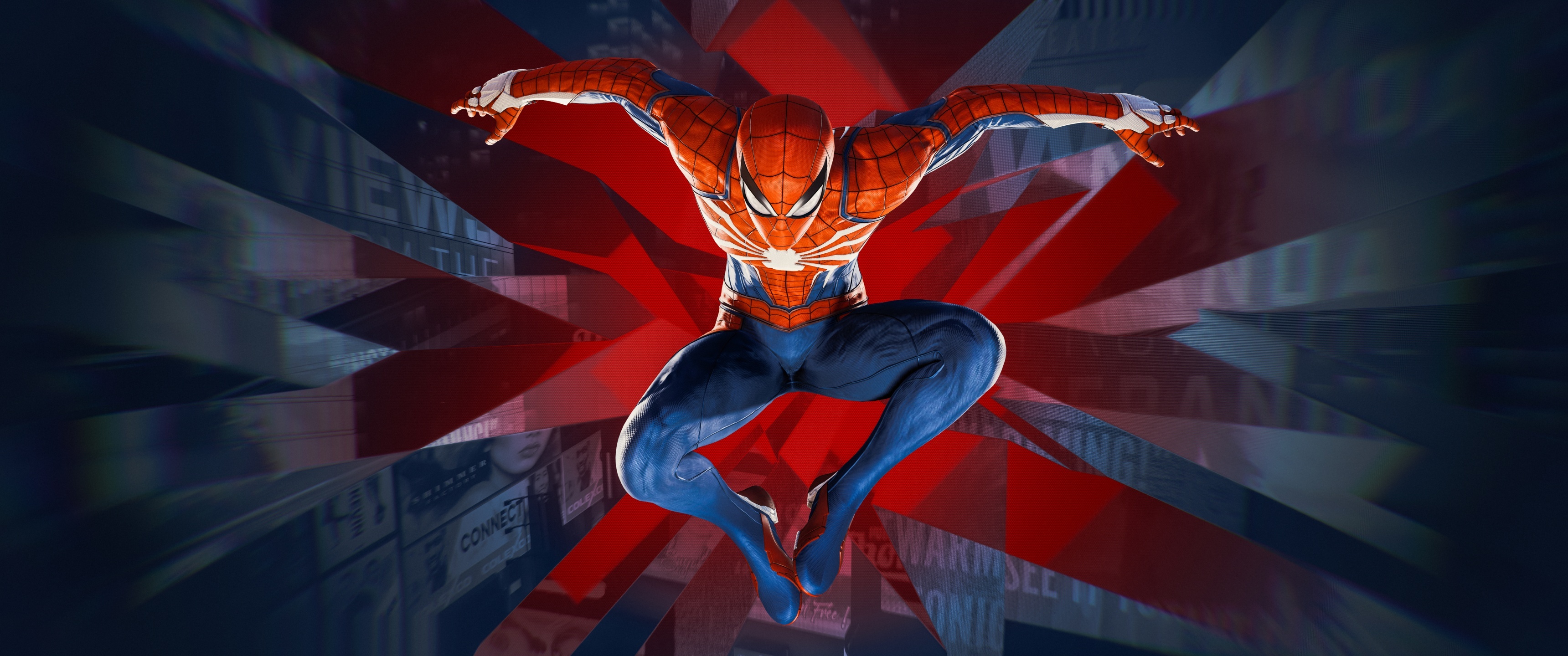 Spider-Man artwork, PC Wallpaper, 3440x1440 Dual Screen Desktop