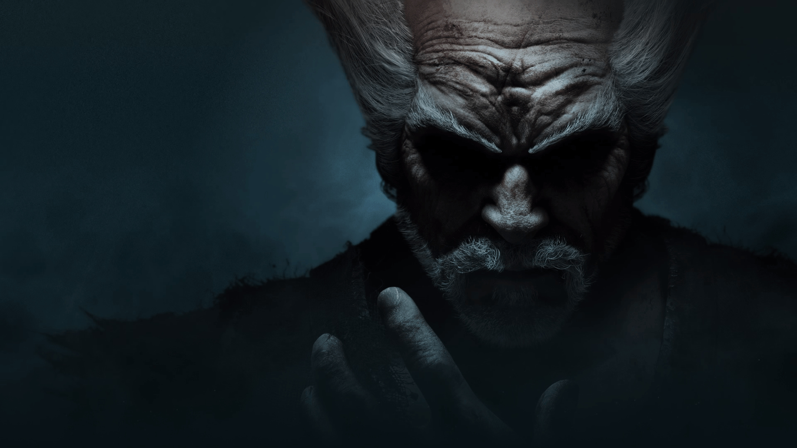 Heihachi Mishima, Tekken 7, shadowy dramatic portrait, HD Desktop wallpaper