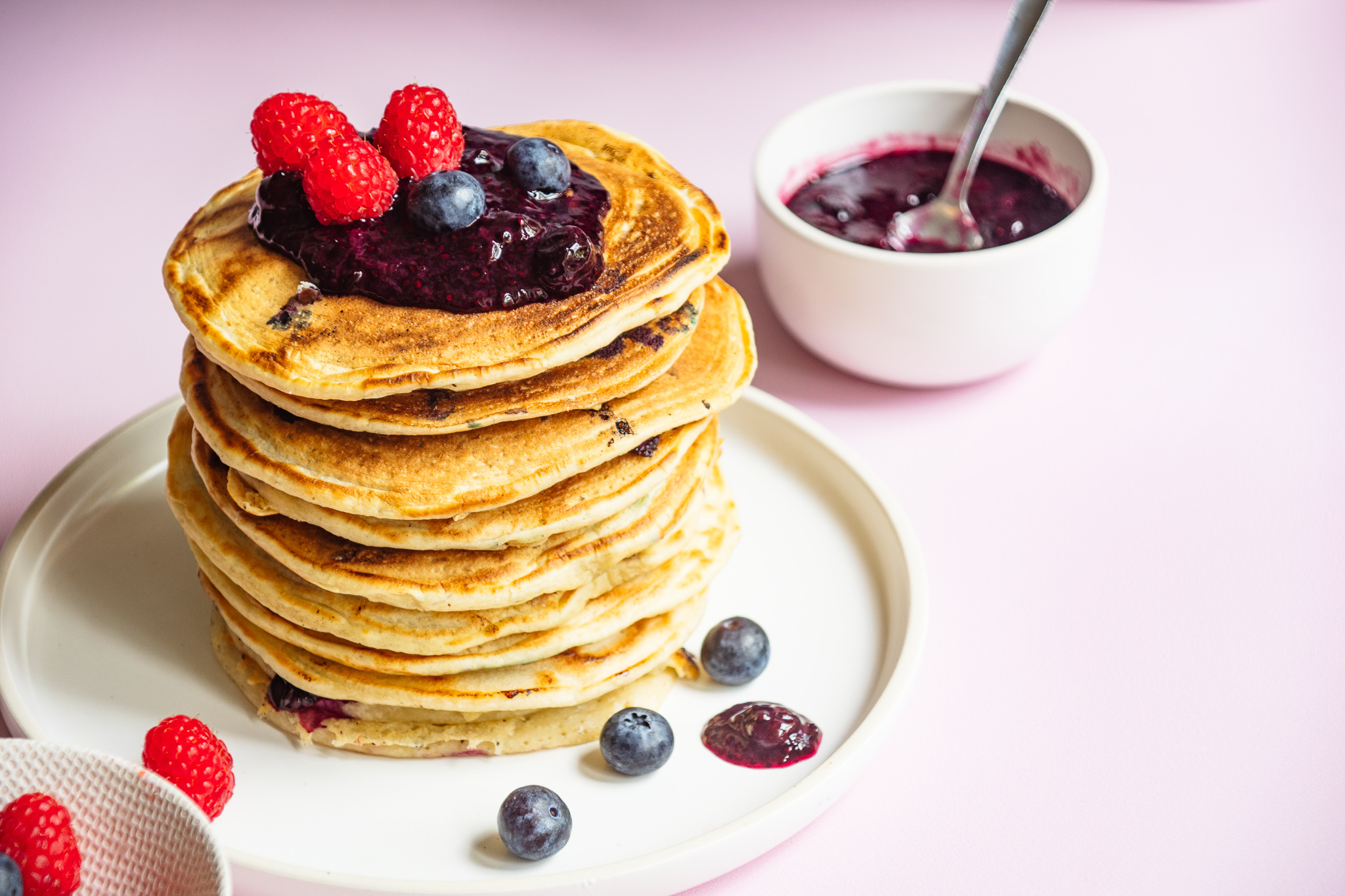 Blueberry banana pancakes, Fluffy and vegan, Tasty and simple, Vegan wonder, 2050x1370 HD Desktop