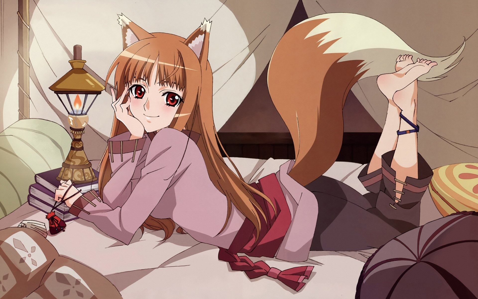 Spice and Wolf, Anime wallpapers, Holo and Lawrence, Anime series, 1920x1200 HD Desktop