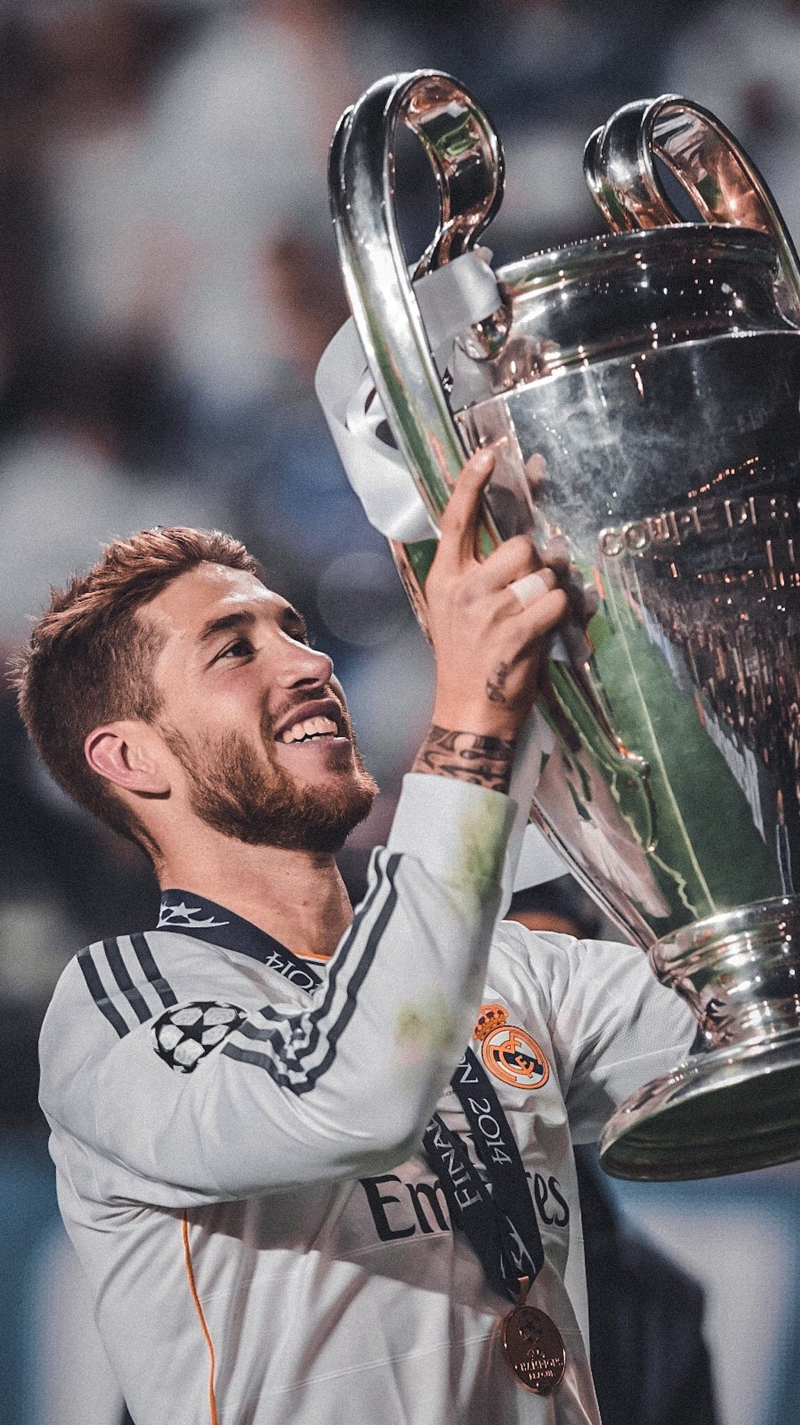 Sergio Ramos, UEFA Champions League trophy, 2014 Champions League Final, HD Phone wallpaper