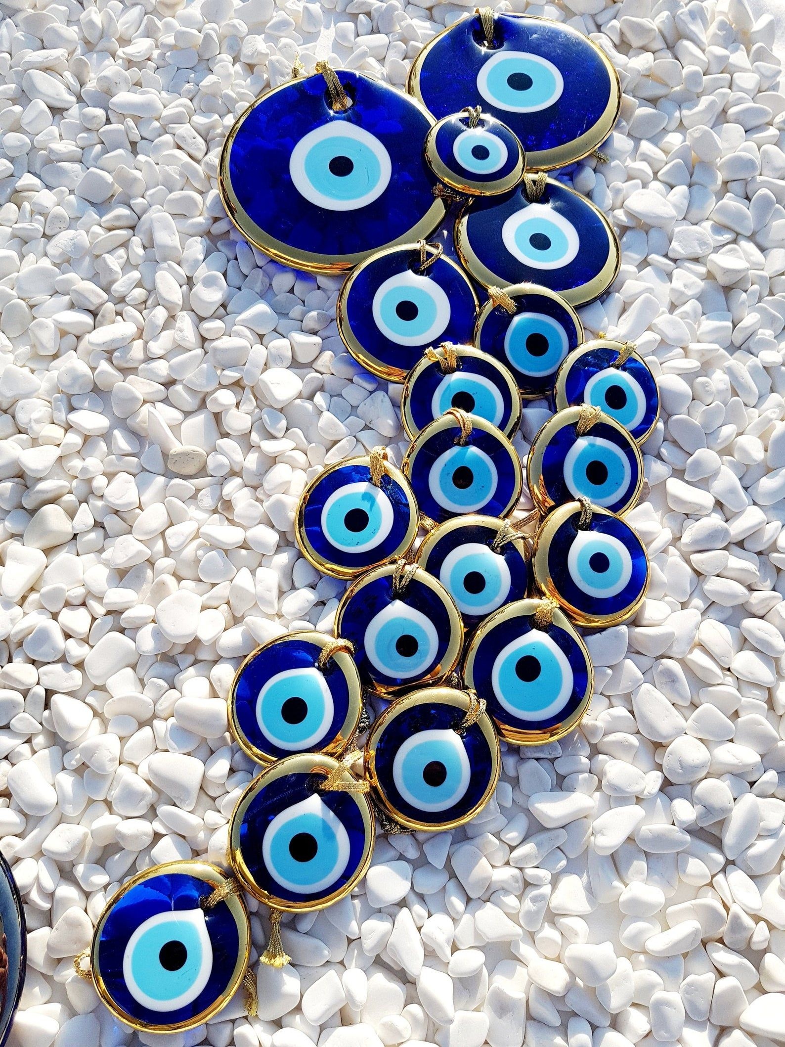 Amulet, Golden Evil Eye, Nazar Boncuk, 1590x2120 HD Phone