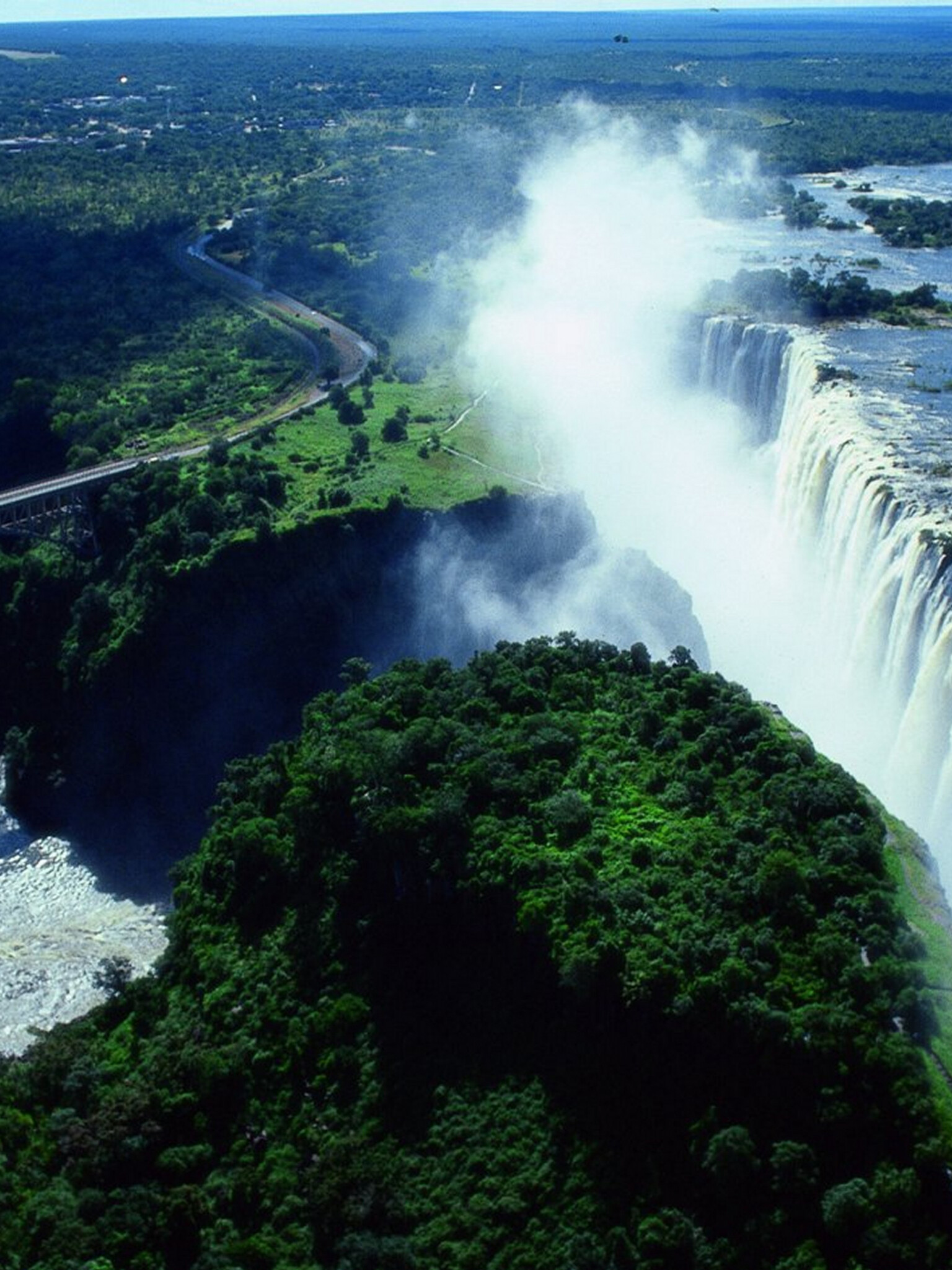 Victoria Falls, Zambia-Zimbabwe, Wallpaper, Stunning beauty, 1540x2050 HD Phone