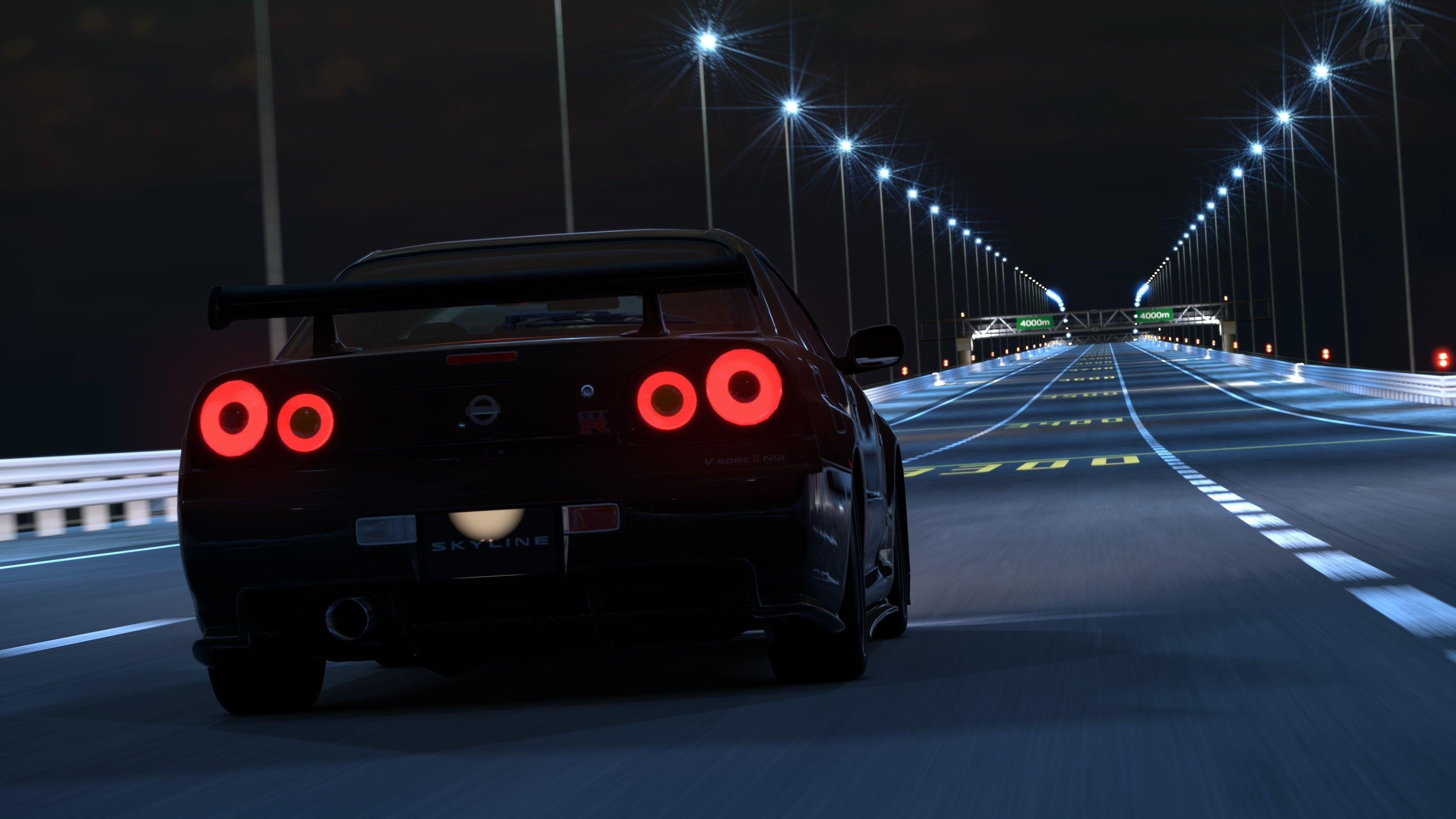 Drag Racing, Nissan Skyline R34 Wallpaper, 3840x2160 4K Desktop