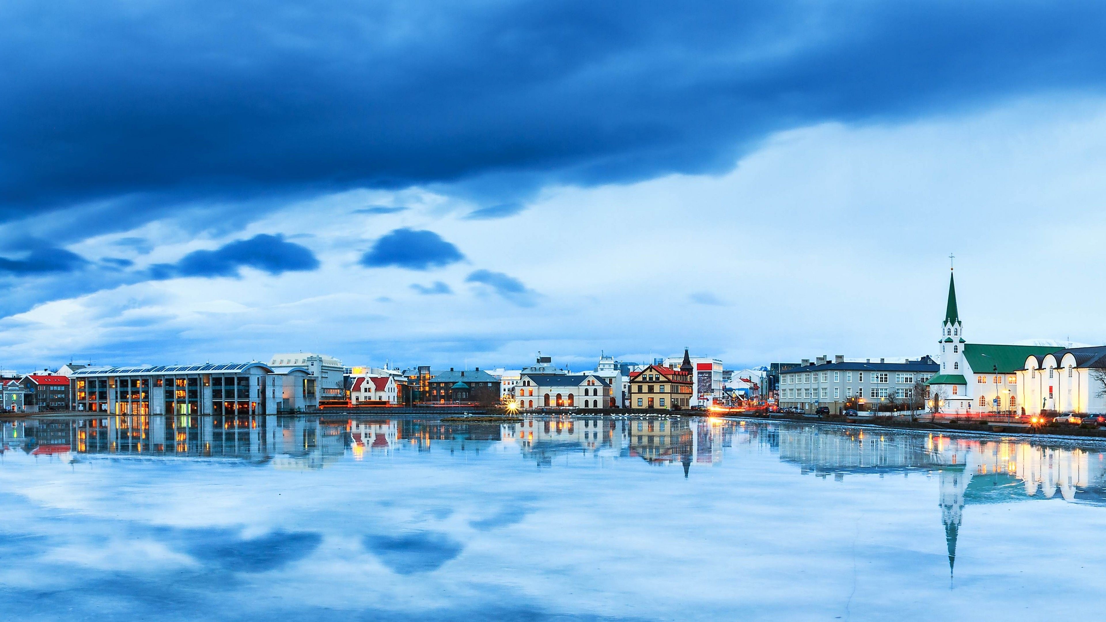 Reykjavik, Top free wallpapers, Background images, Iceland, 3840x2160 4K Desktop