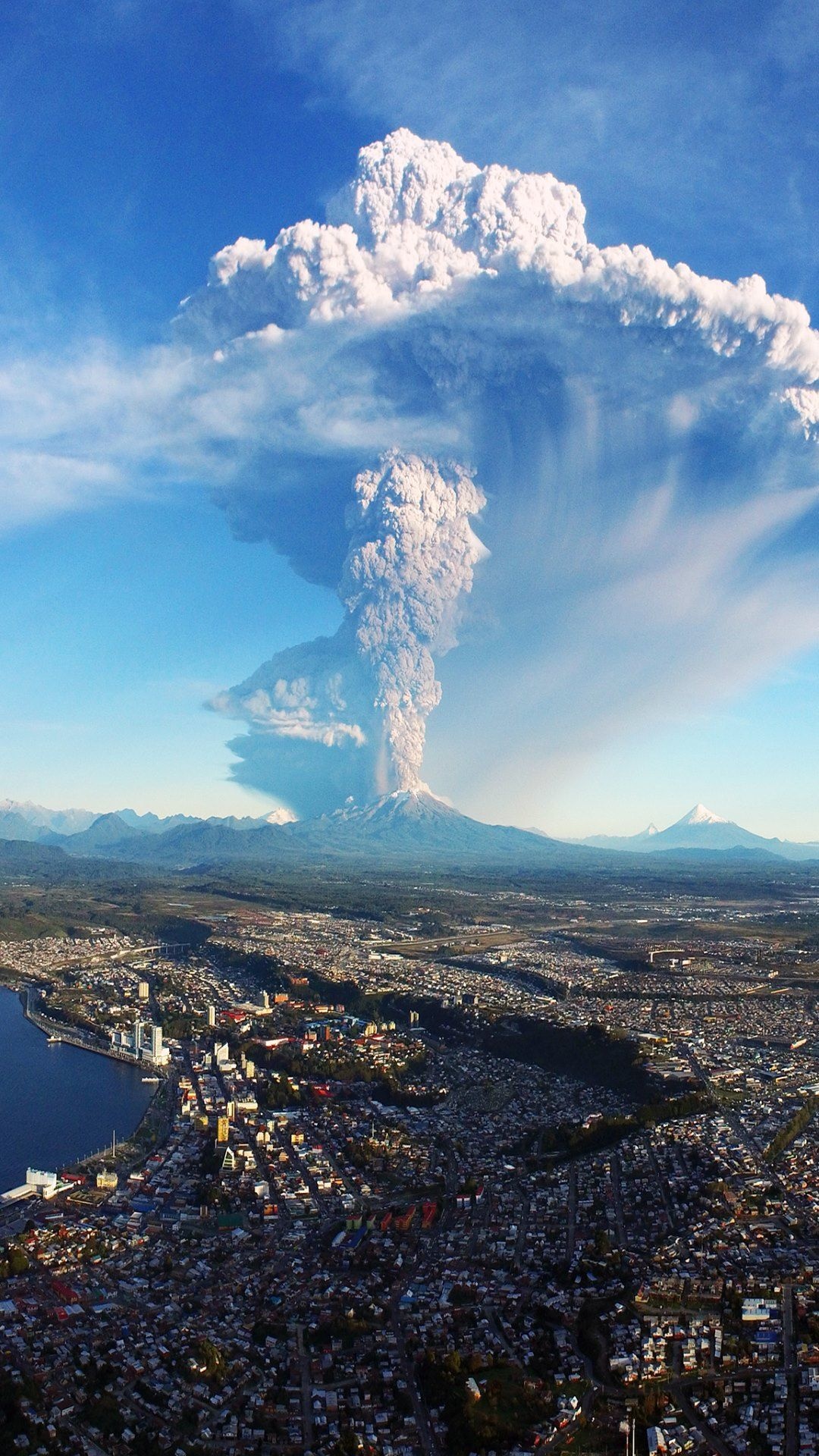 Calbuco Volcano, Chile, Erupts, Wallpapers, 1080x1920 Full HD Phone