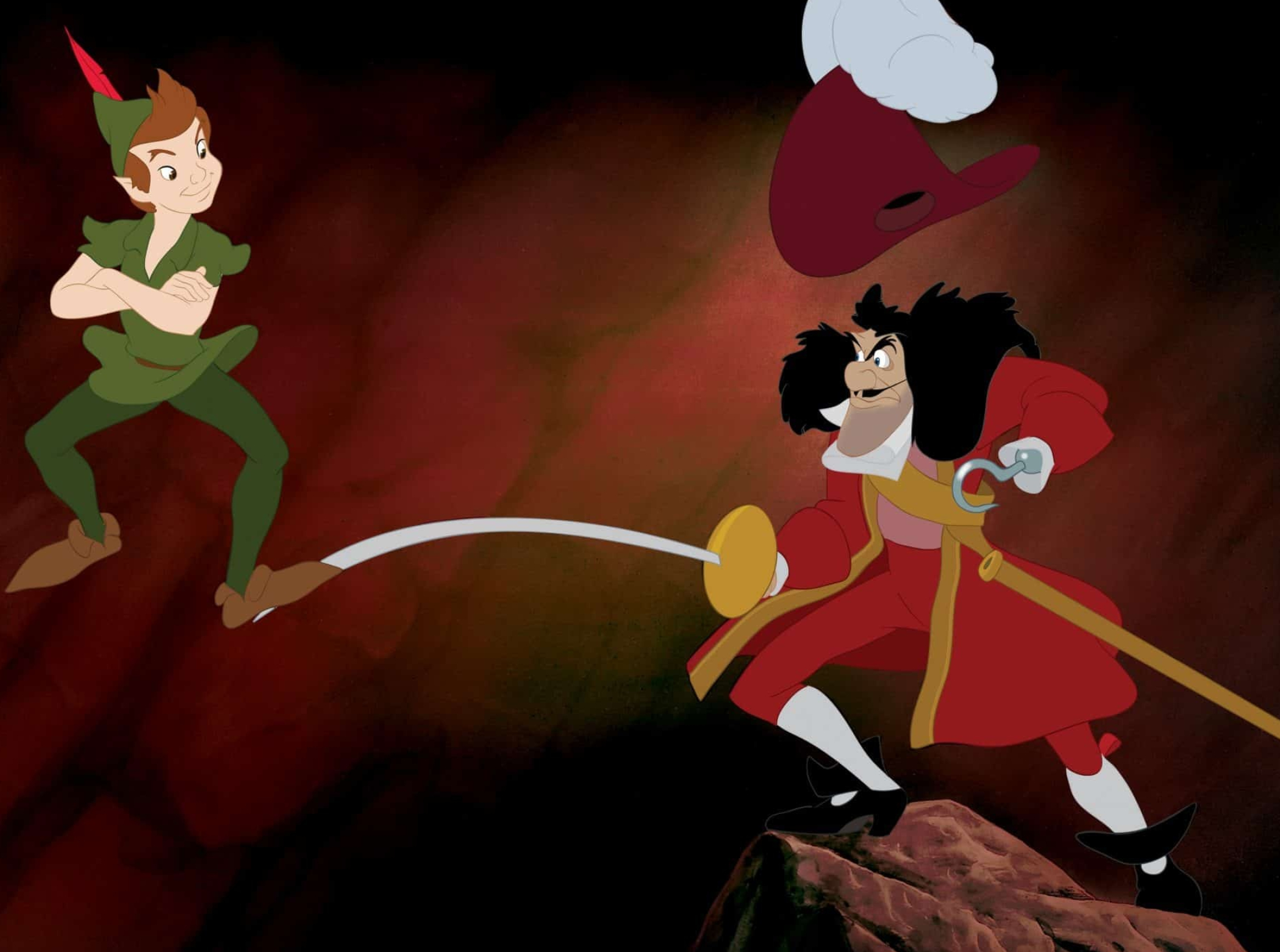 Peter Pan, Captain Hook, Captain Hook rapier duel, HD Desktop wallpaper