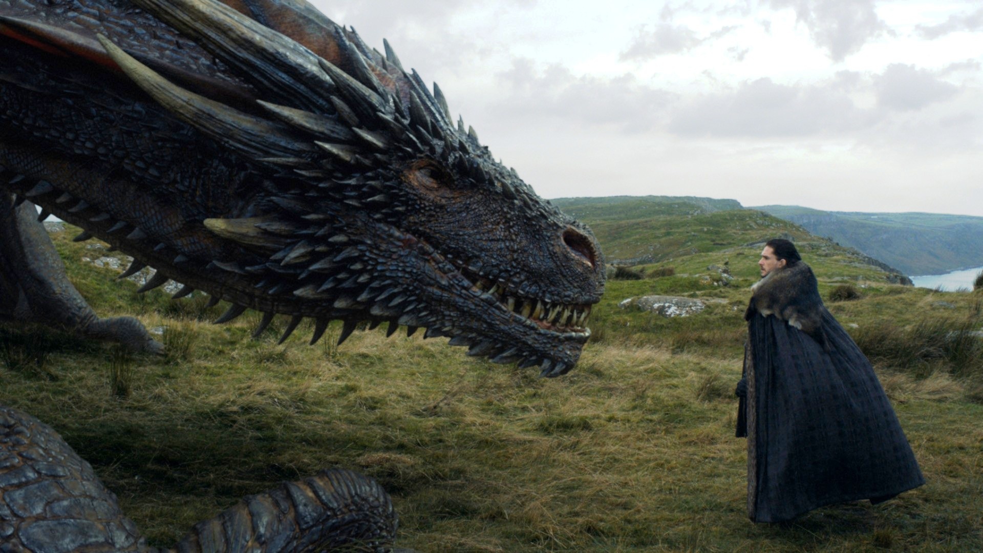 Jon Snow and Drogon, Dragon (Game Of Thrones) Wallpaper, 1920x1080 Full HD Desktop