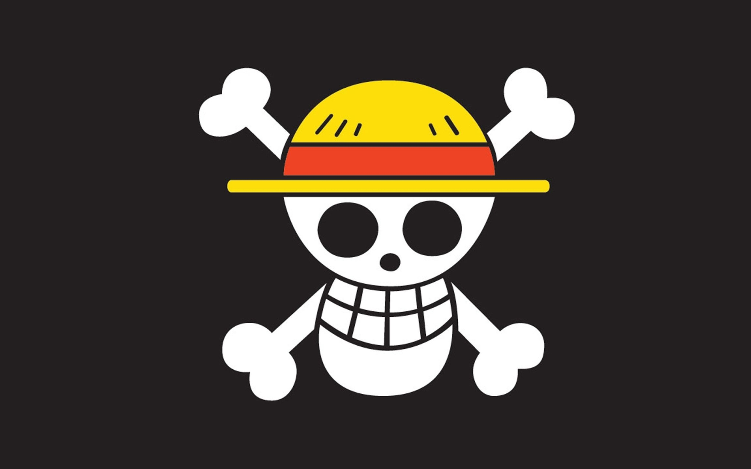 Straw Hat Pirates Jolly Roger, Luffy's straw hat, skull and crossbones, HD Desktop wallpaper