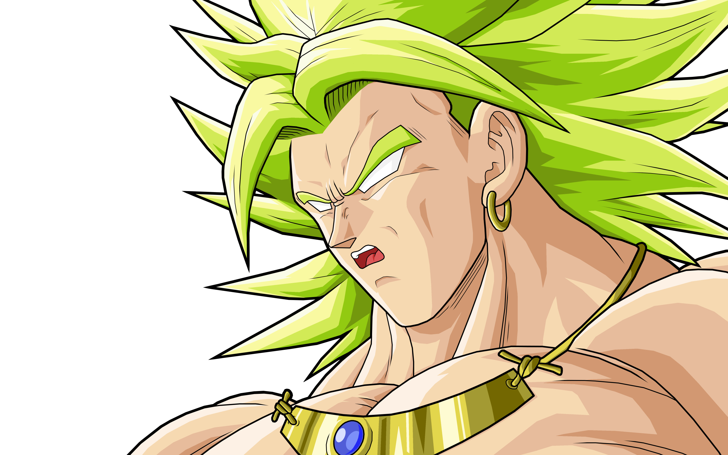 Legendary Super Saiyan Broly, Dragon Ball Z, spiky green hair, HD Desktop wallpaper