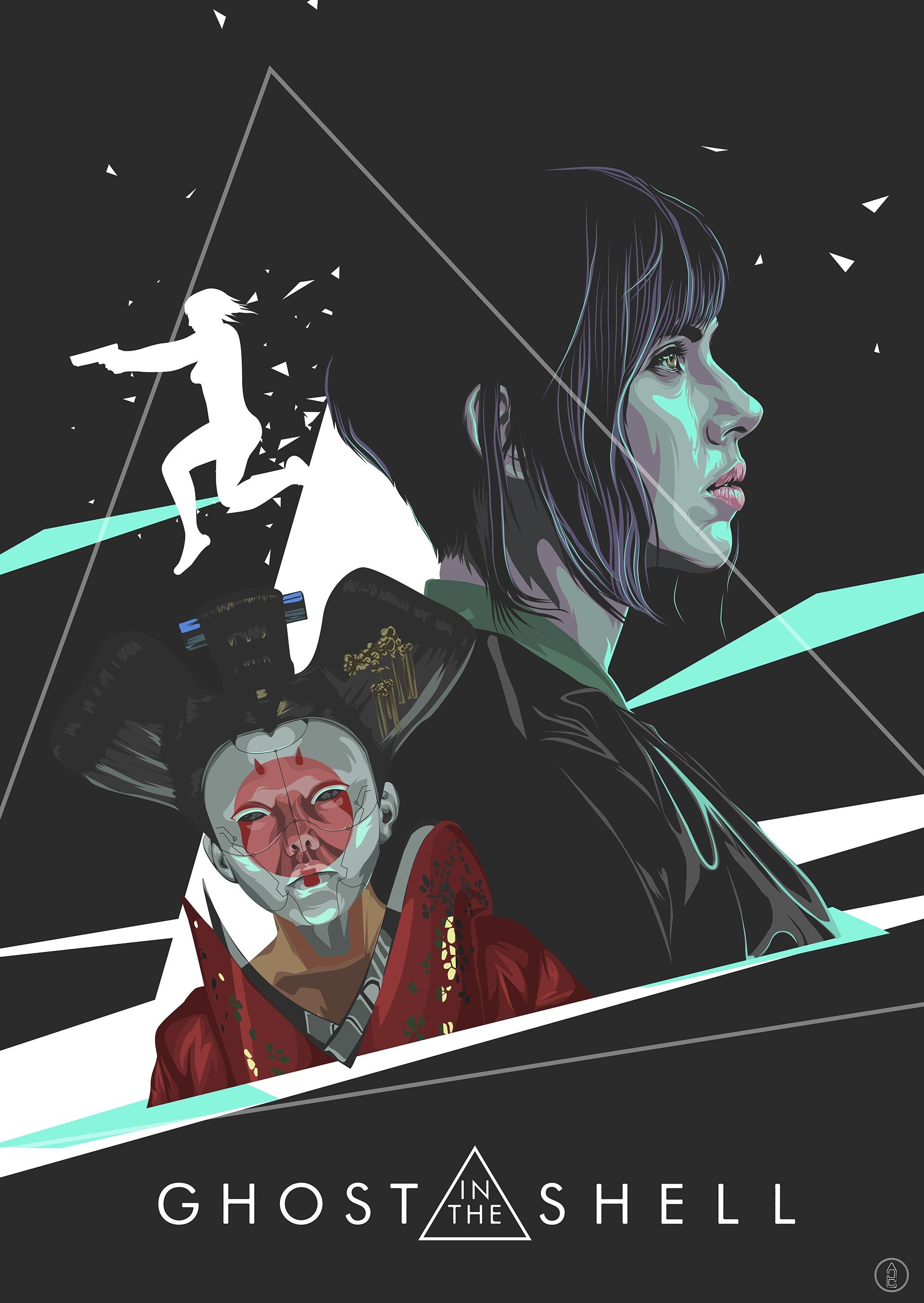 Ghost in the Shell, Art tribute, Cyberpunk art, 1920x2710 HD Phone