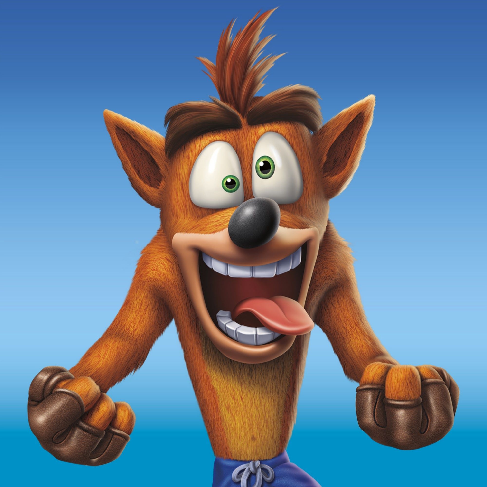 Crash Bandicoot, Goofy facial expression, Fingerless brown gloves, HD Phone wallpaper
