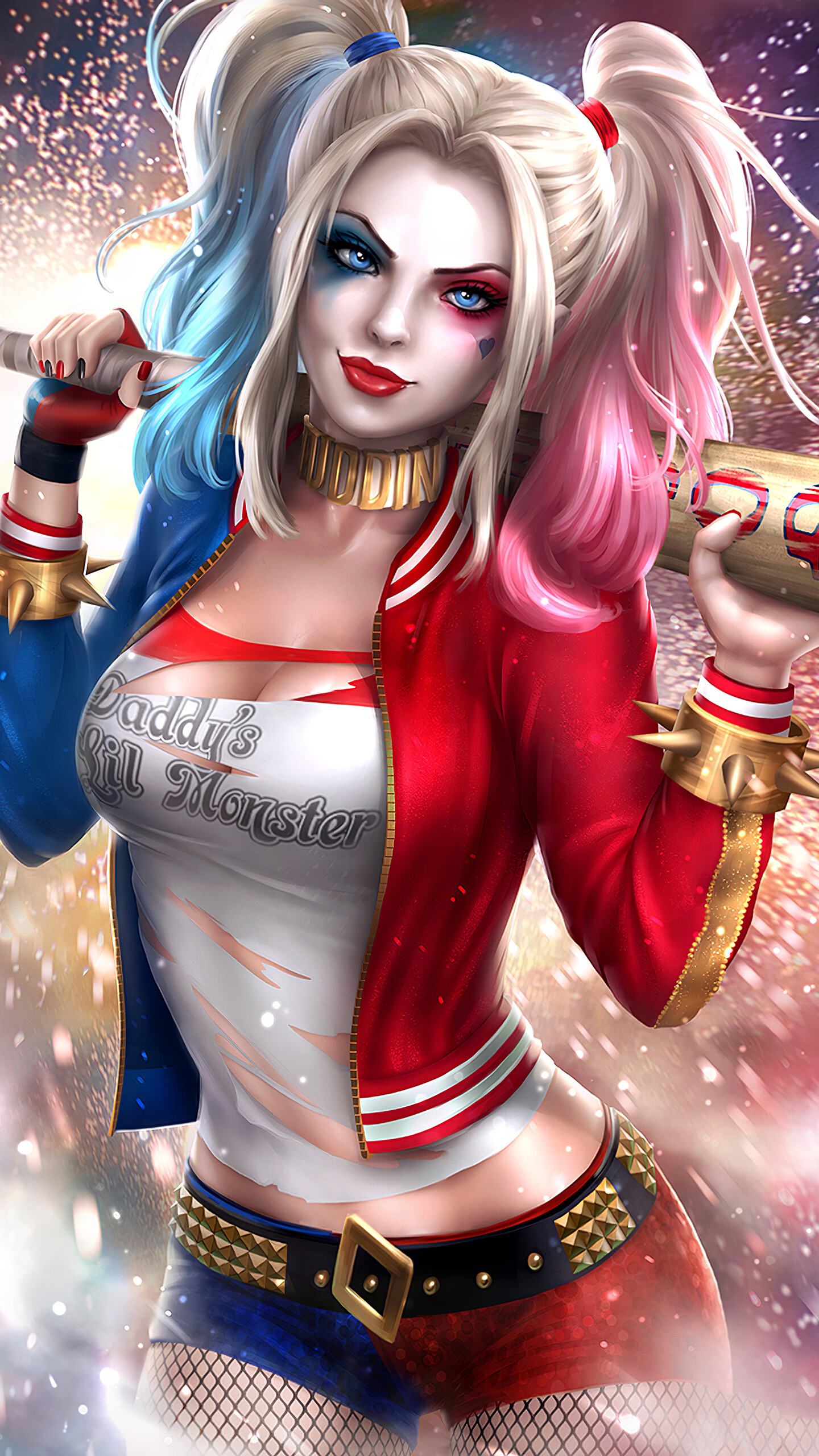 Harley Quinn, 4K images, Samsung Galaxy wallpapers, High-definition, 1440x2560 HD Phone