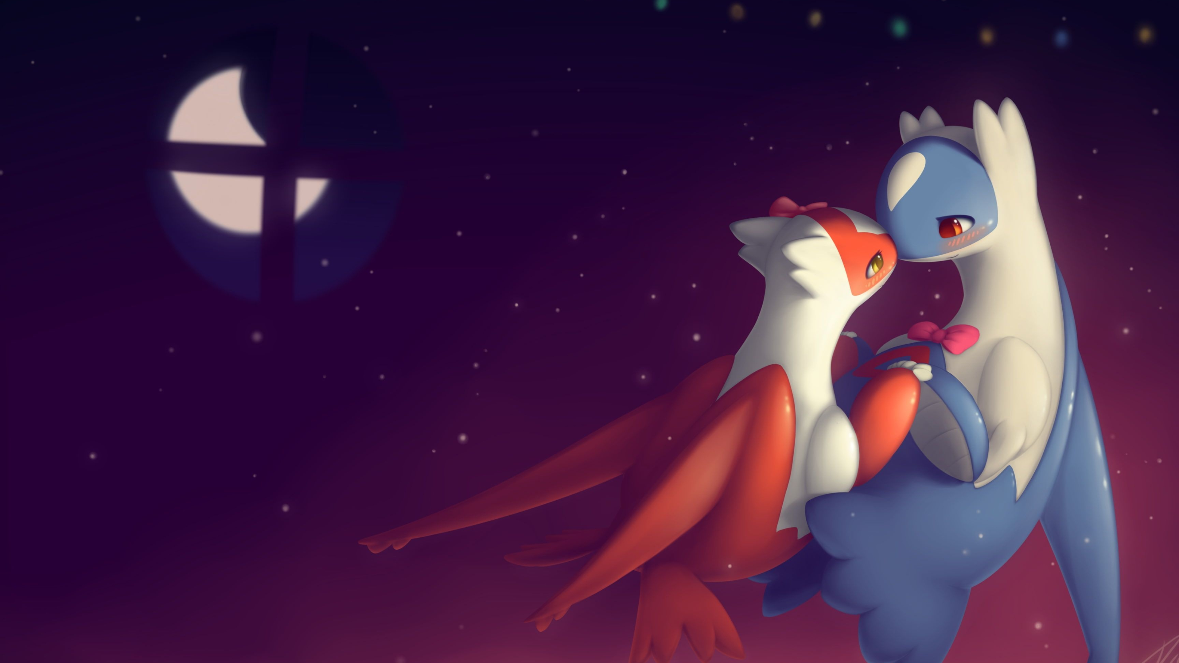 4K Pokemon wallpaper, Latios and Latias, Festive scene, Christmas theme, 3840x2160 4K Desktop
