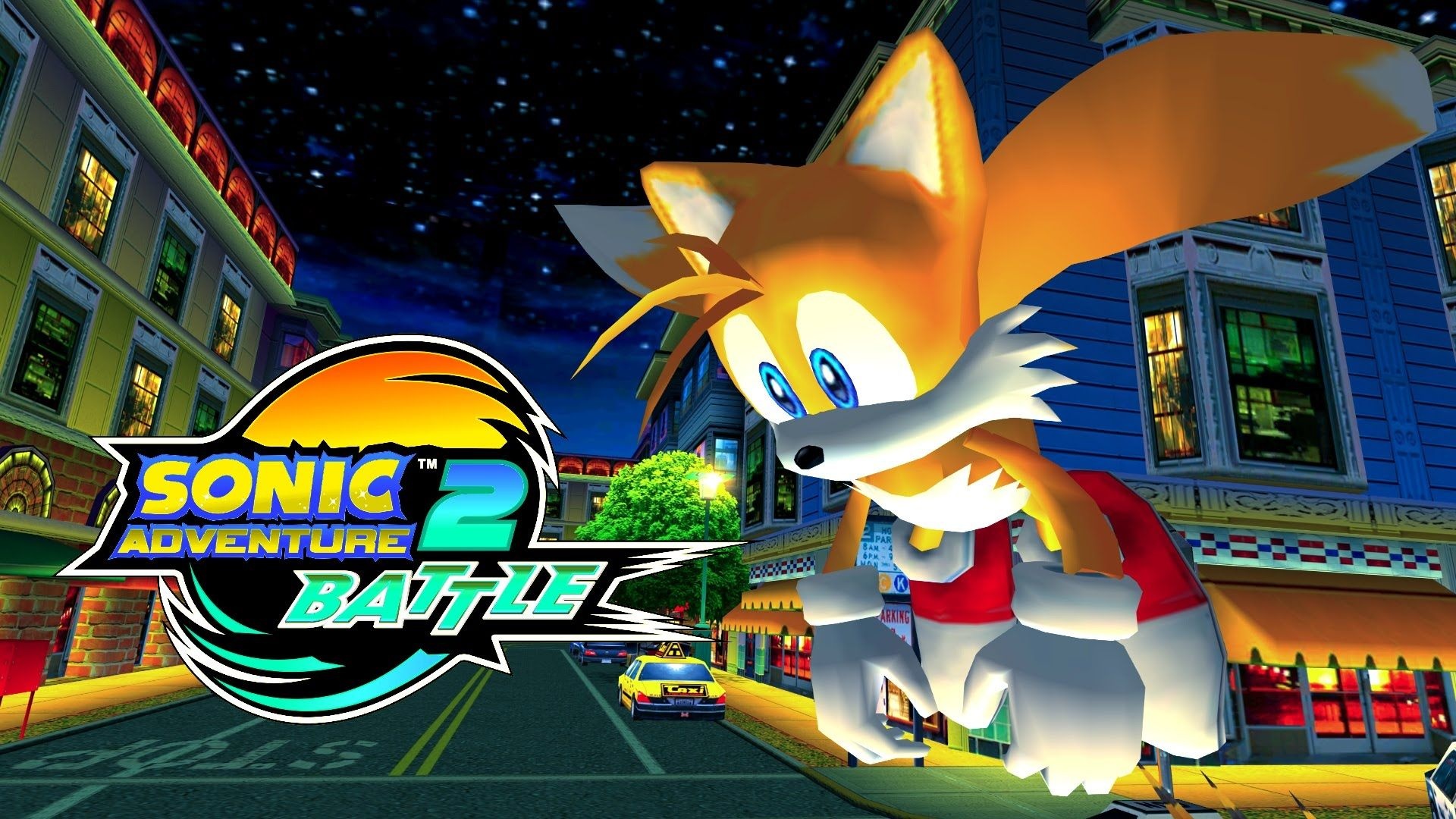 Miles Tails Prower, Sonic Adventure 2 Battle logo, Mission Street level, Full HD Desktop wallpaper