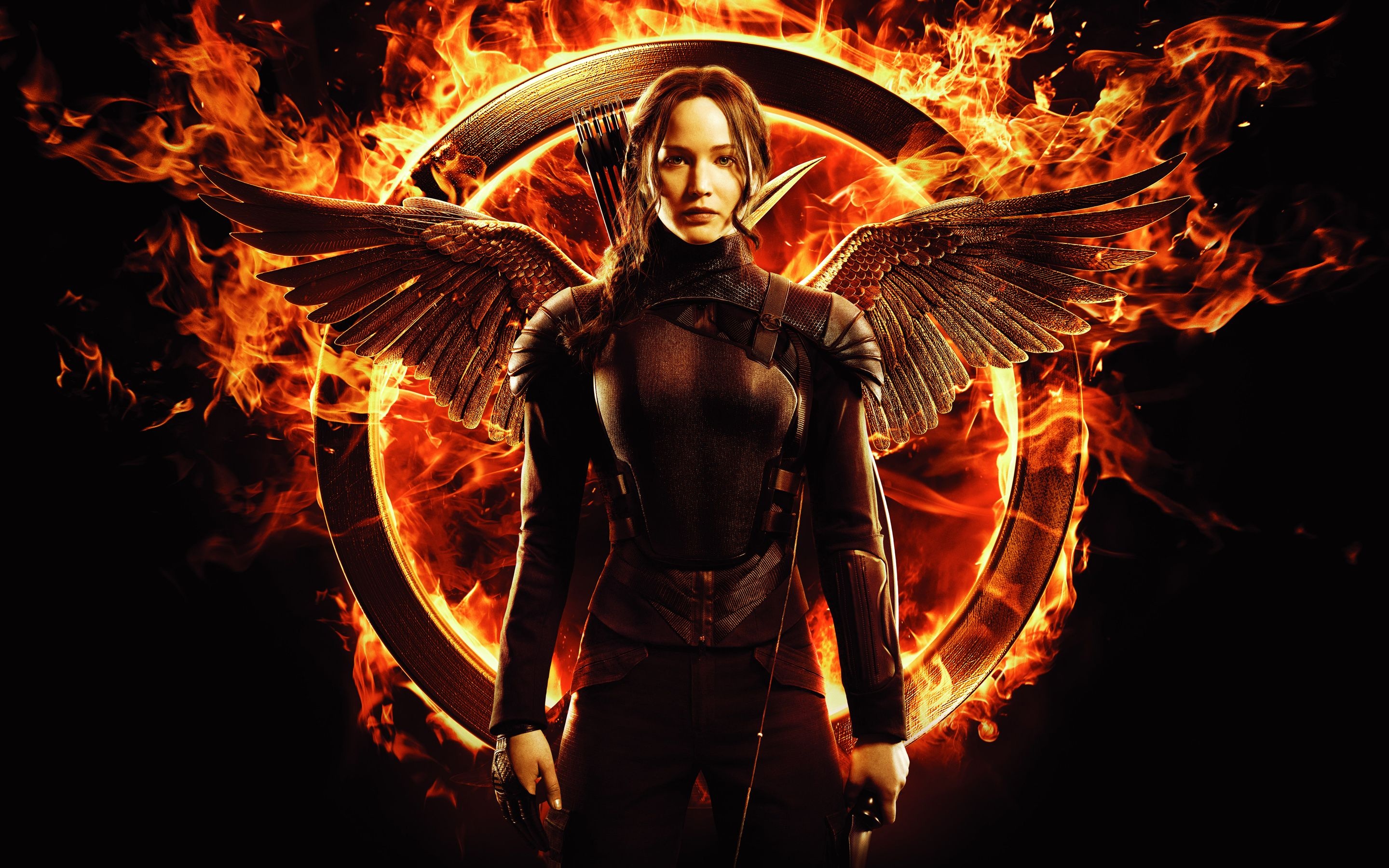 The Hunger Games, Dystopian adventure, Compelling computer wallpapers, Thrilling storyline, 2880x1800 HD Desktop