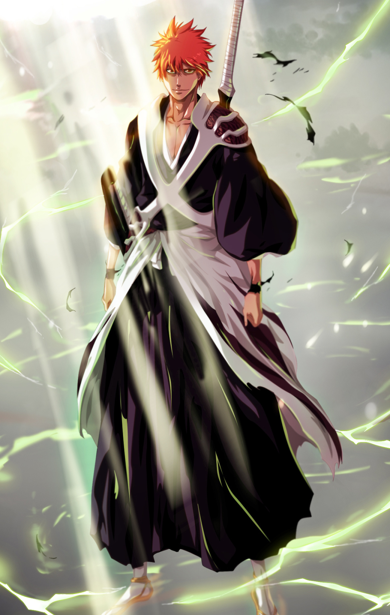 Ichigo Kurosaki, Mobile wallpaper, Striking design, Instant recognition, 1300x2060 HD Phone