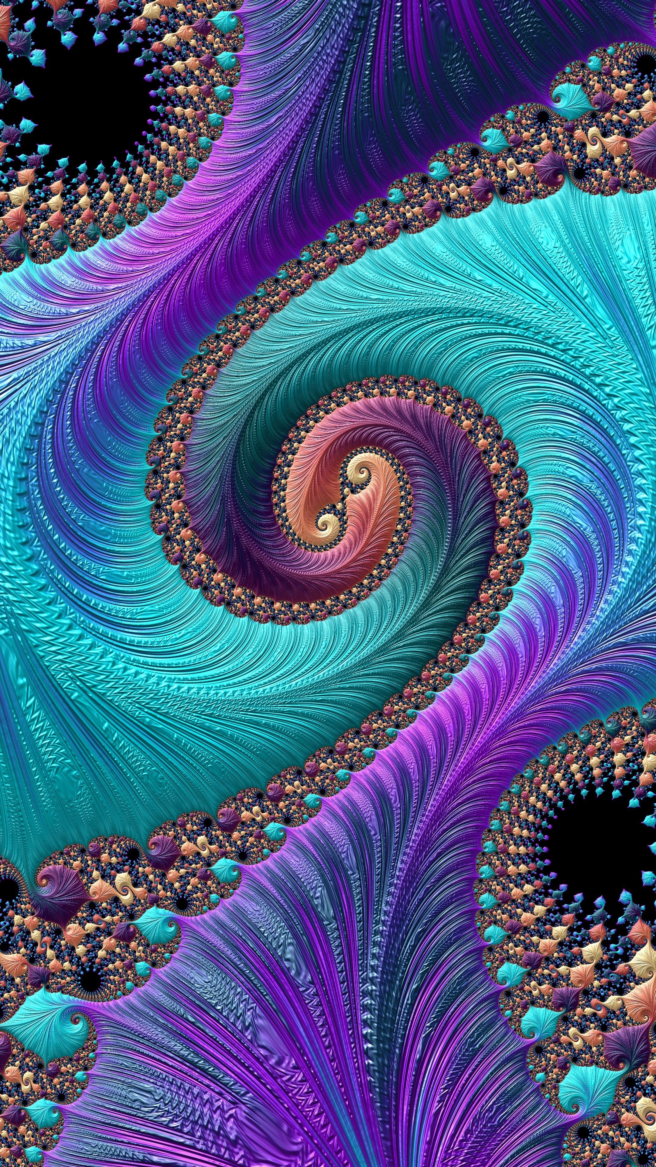 Fractal art, Interior design, Colorful artwork, Abstract patterns, 2160x3840 4K Phone