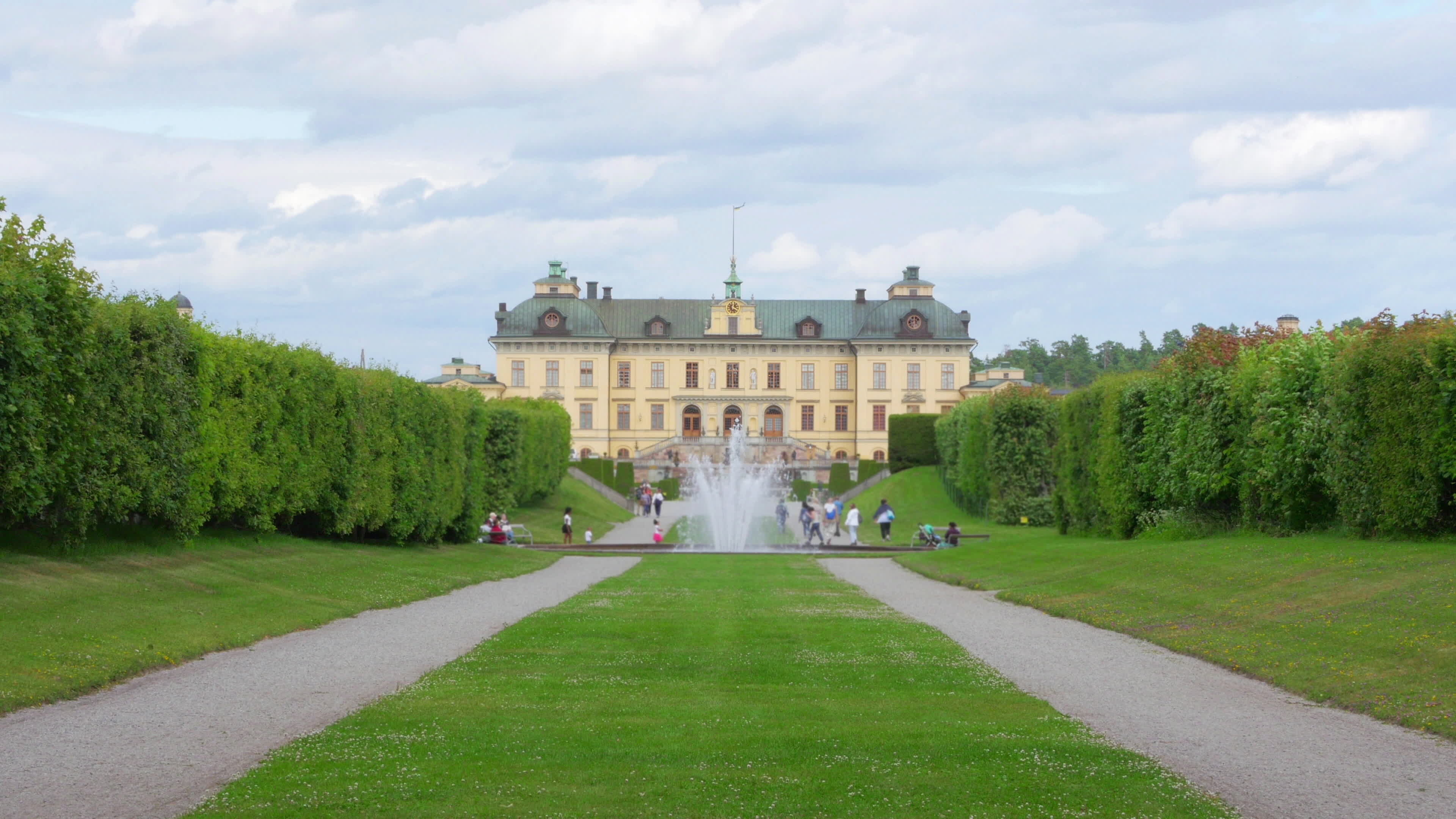 Drottningholm Palace, Stockholm, Sweden, Stock video, 3840x2160 4K Desktop