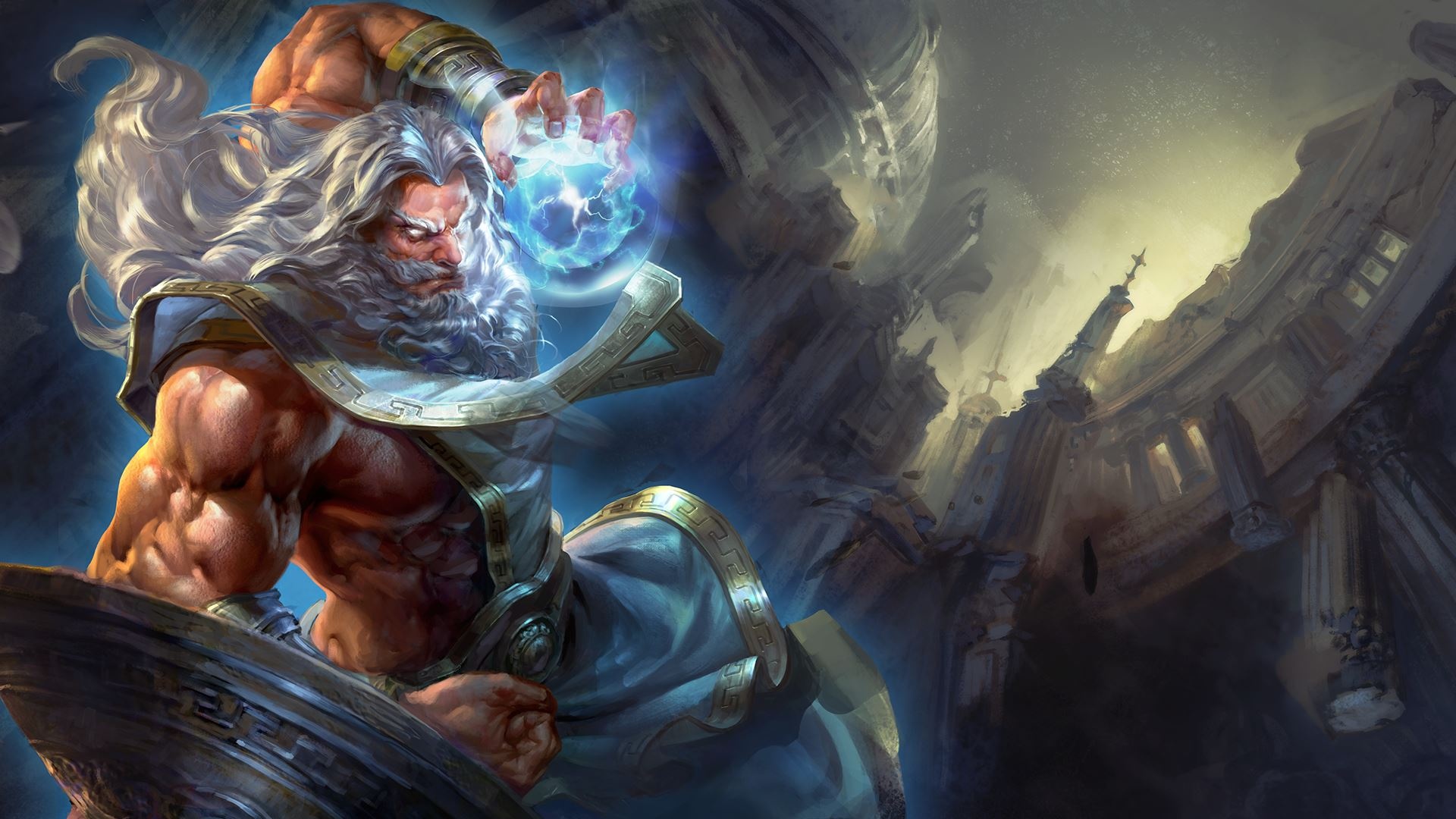 Zeus, SMITE game wallpapers, Popular hero, Legendary avatars, 1920x1080 Full HD Desktop