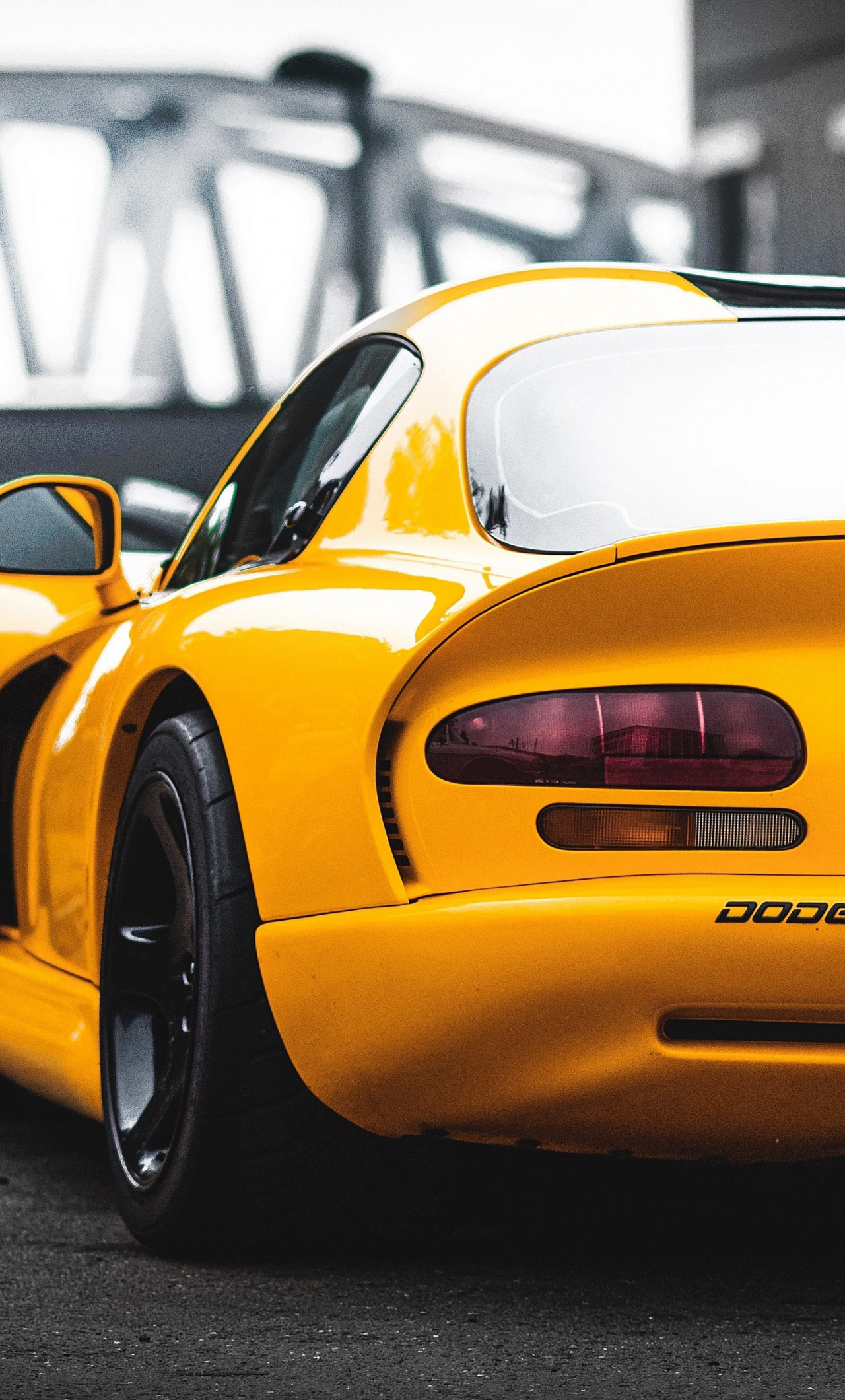 Dodge Viper, Rear sports car wallpaper, 1280x2120 HD Phone