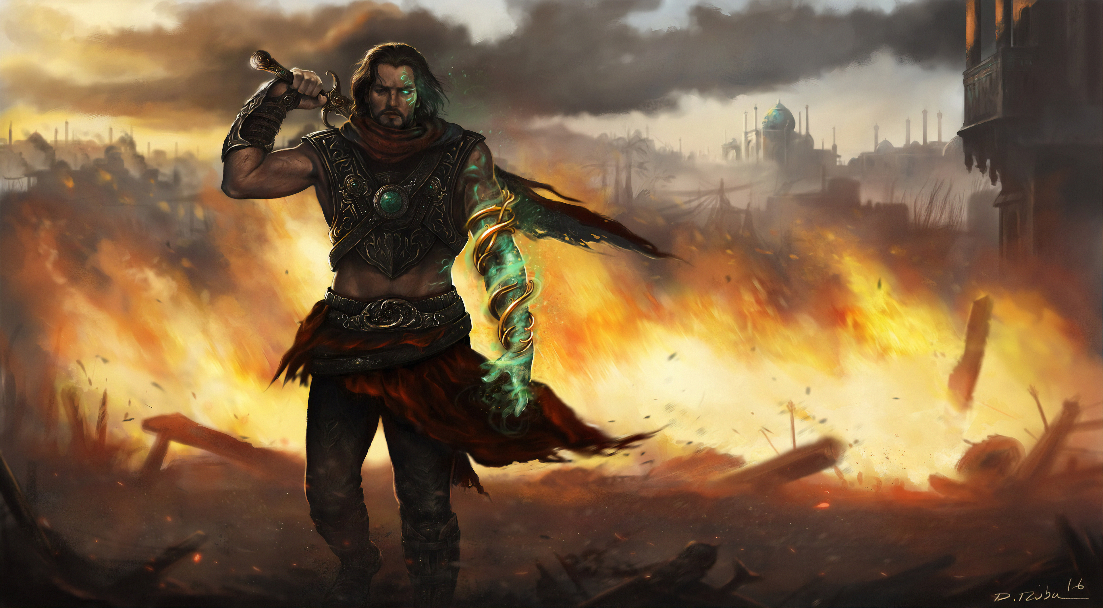The Prince, Prince of Persia battlefield, Glowing magical arm, HD Desktop wallpaper