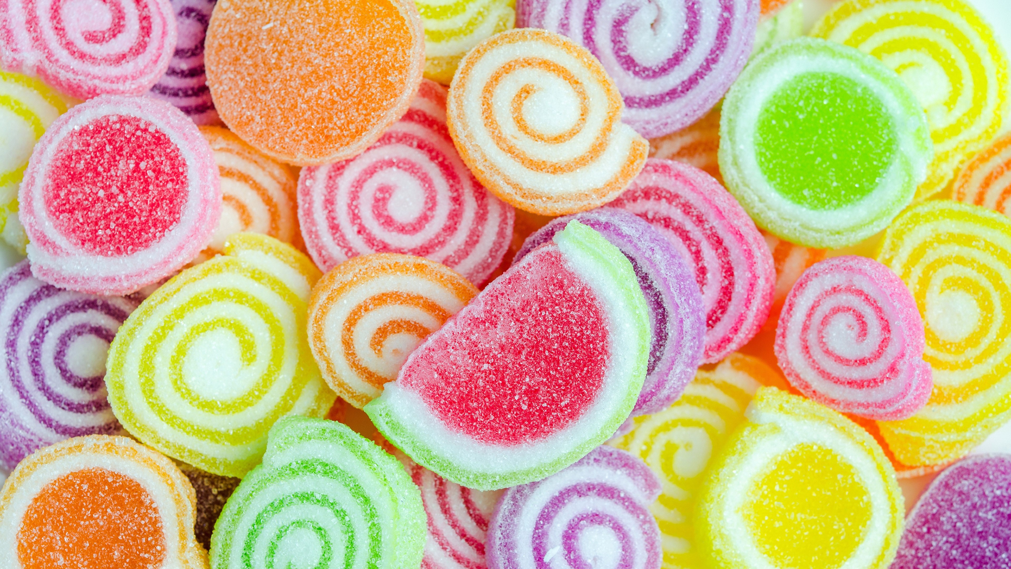 Candy desktop charm, Tempting sweetness, Vibrant colors, Sugar rush, 3840x2160 4K Desktop