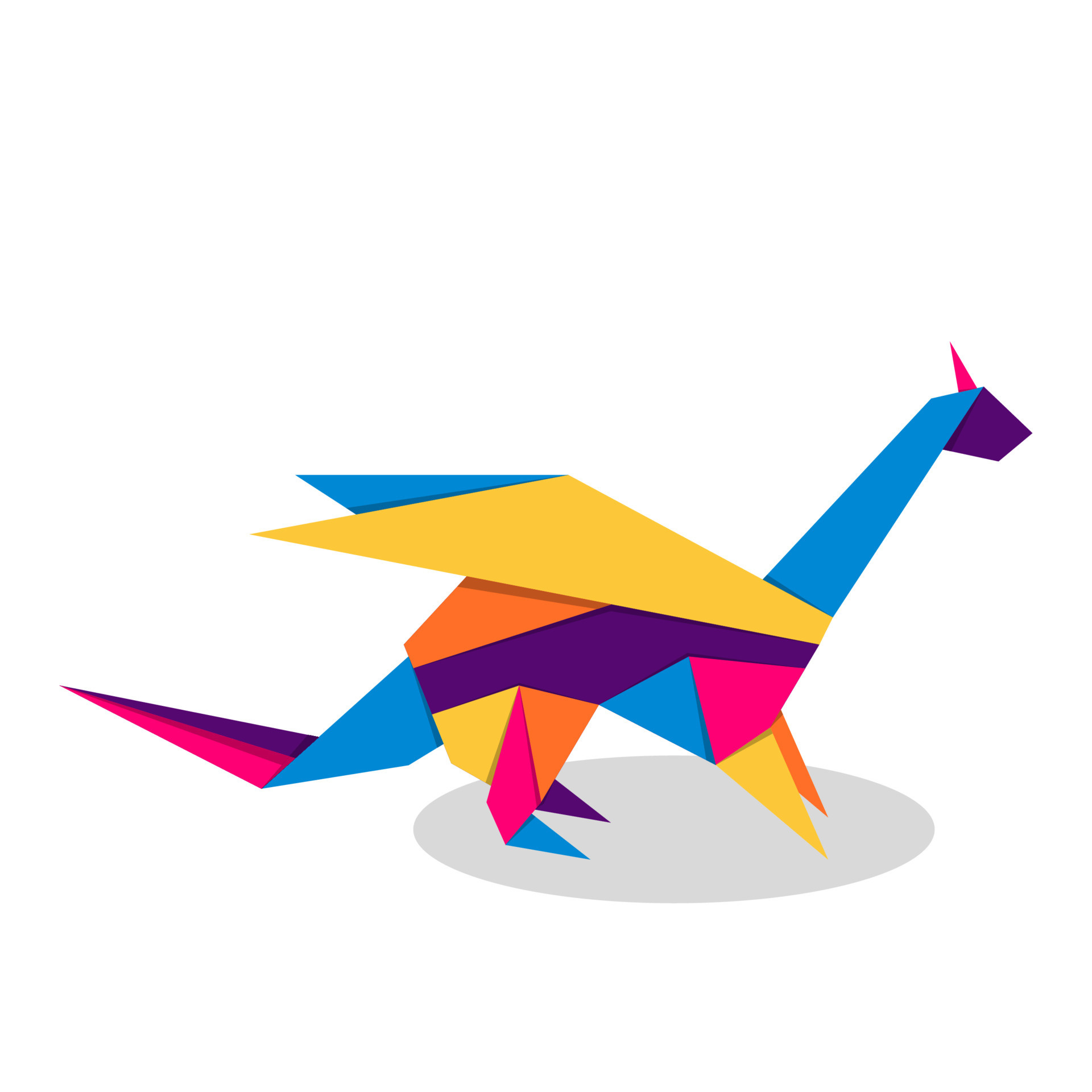 Origami, Abstract Dragons Wallpaper, 1920x1920 HD Phone