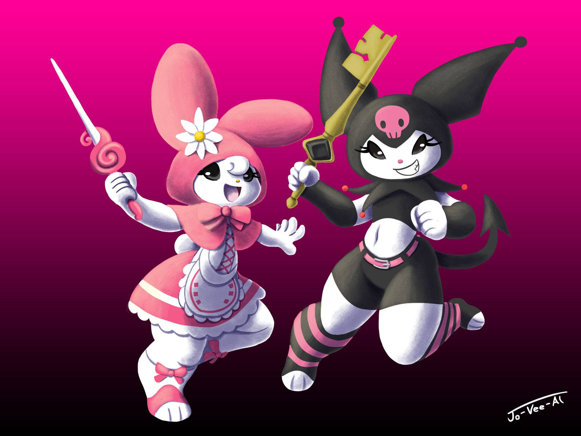 My Melody, Kuromi, Jo-Vee-Al, HD Desktop wallpaper