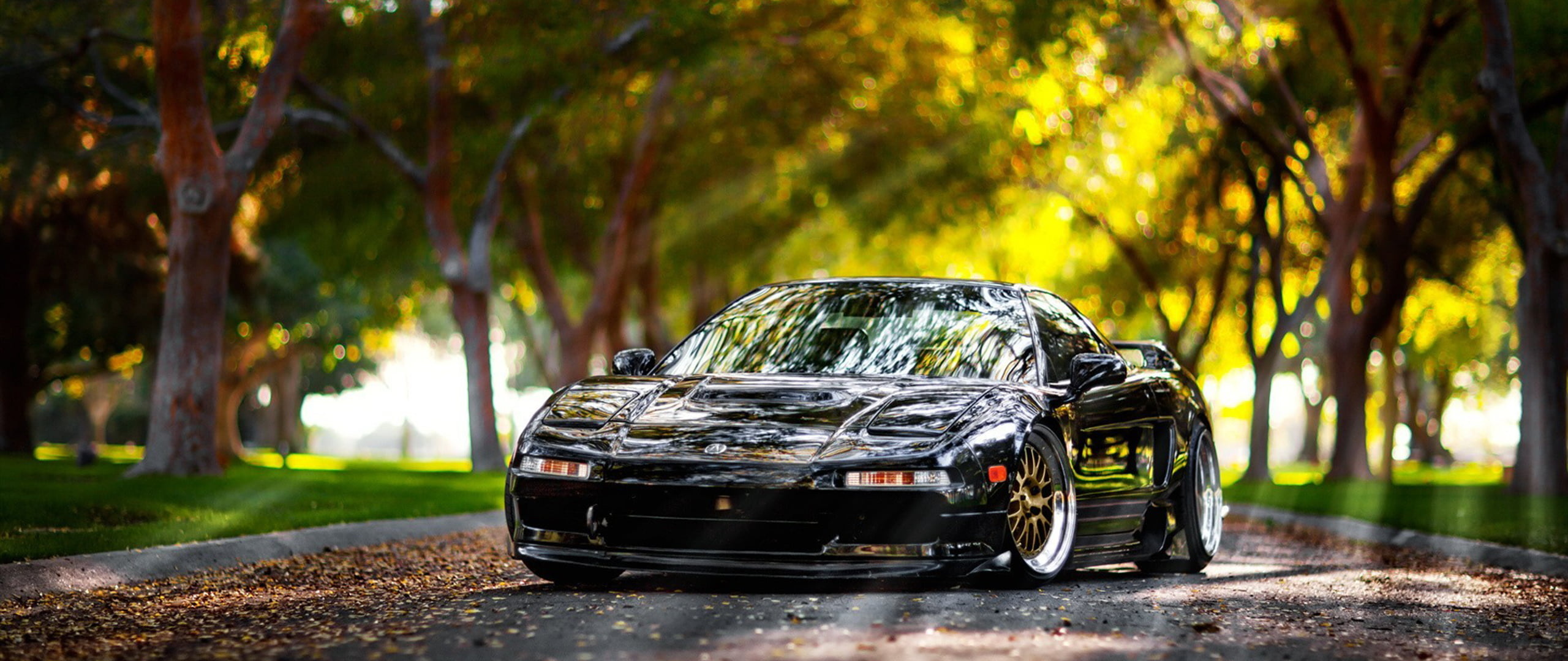 Acura NSX, Ultra-wide sports coupe, Black elegance, 2560x1080 Dual Screen Desktop