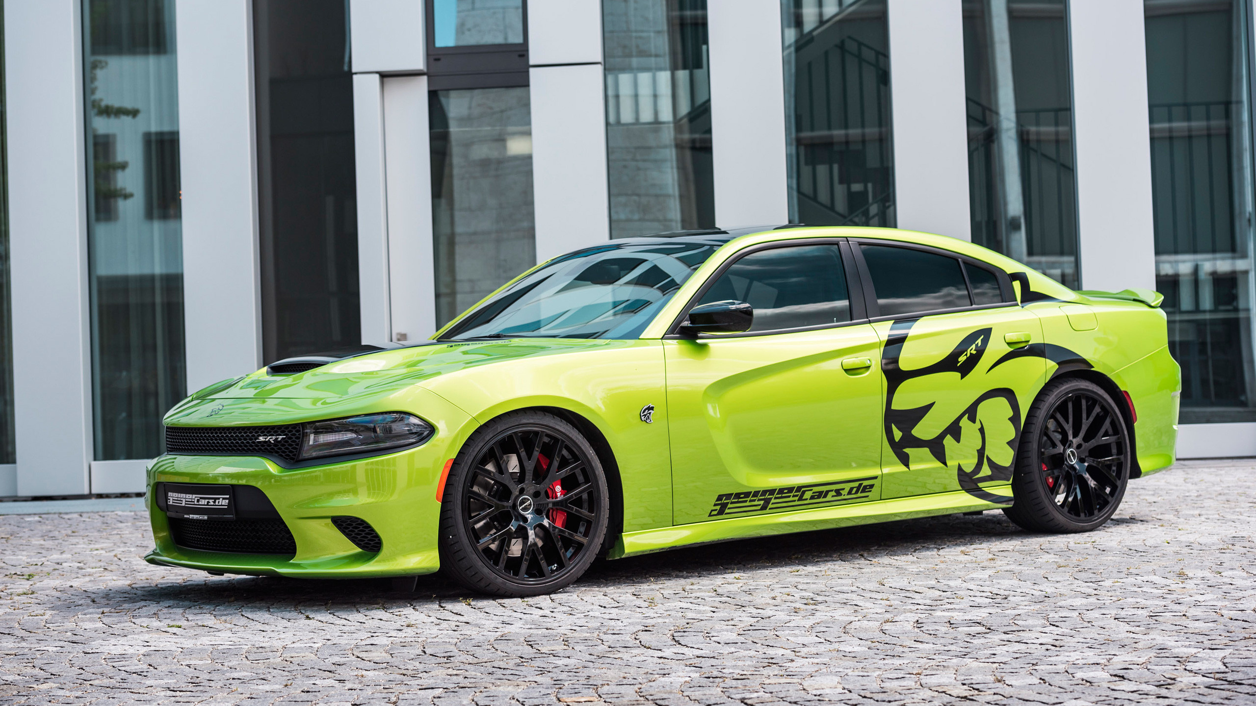 Dodge Charger SRT Hellcat, GeigerCars.de decal, Hellcat logo graphic, HD Desktop wallpaper