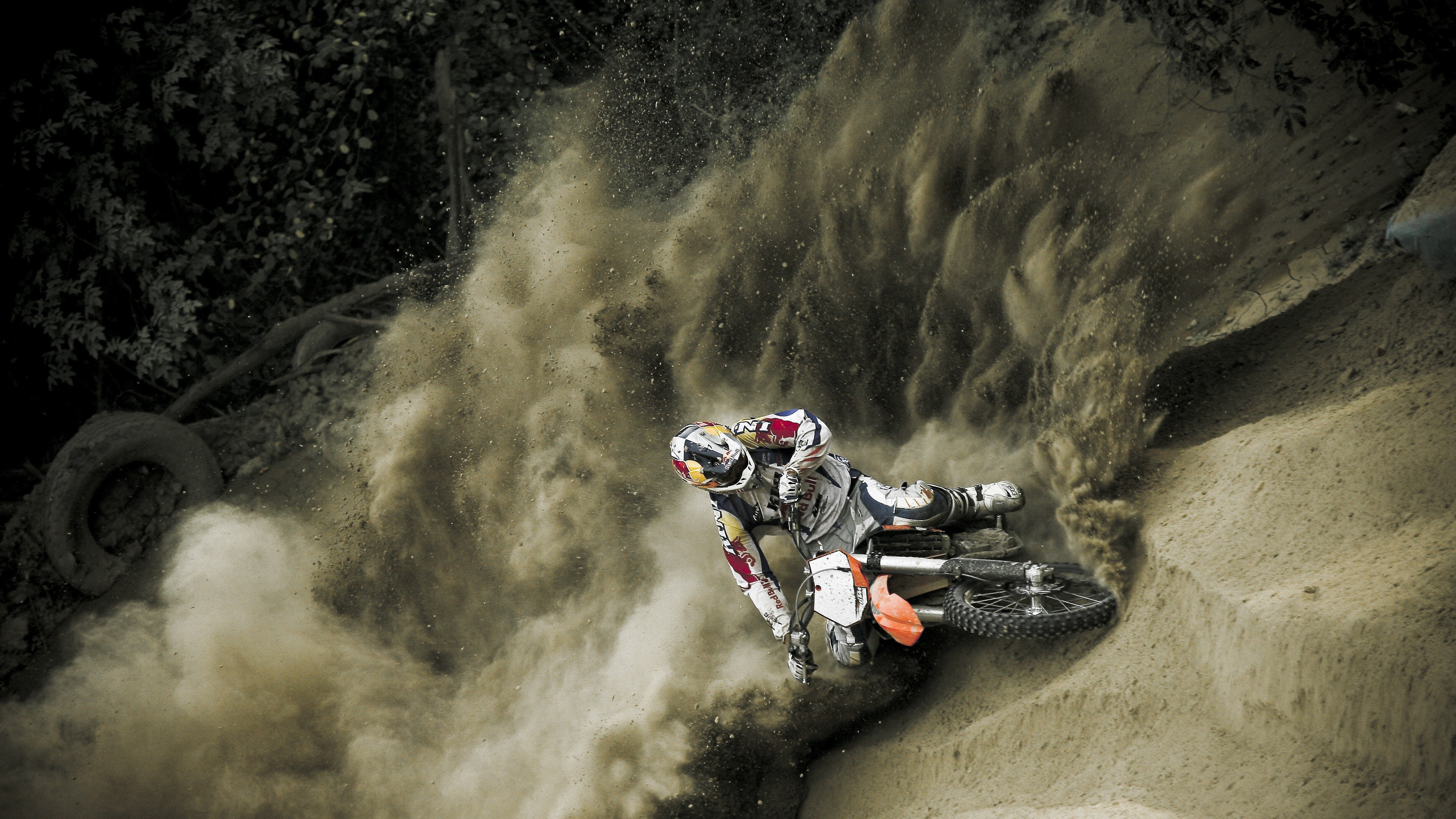 Free HD dirt bike wallpapers, Extreme sports, Dirt track action, Adrenaline rush, 3840x2160 4K Desktop