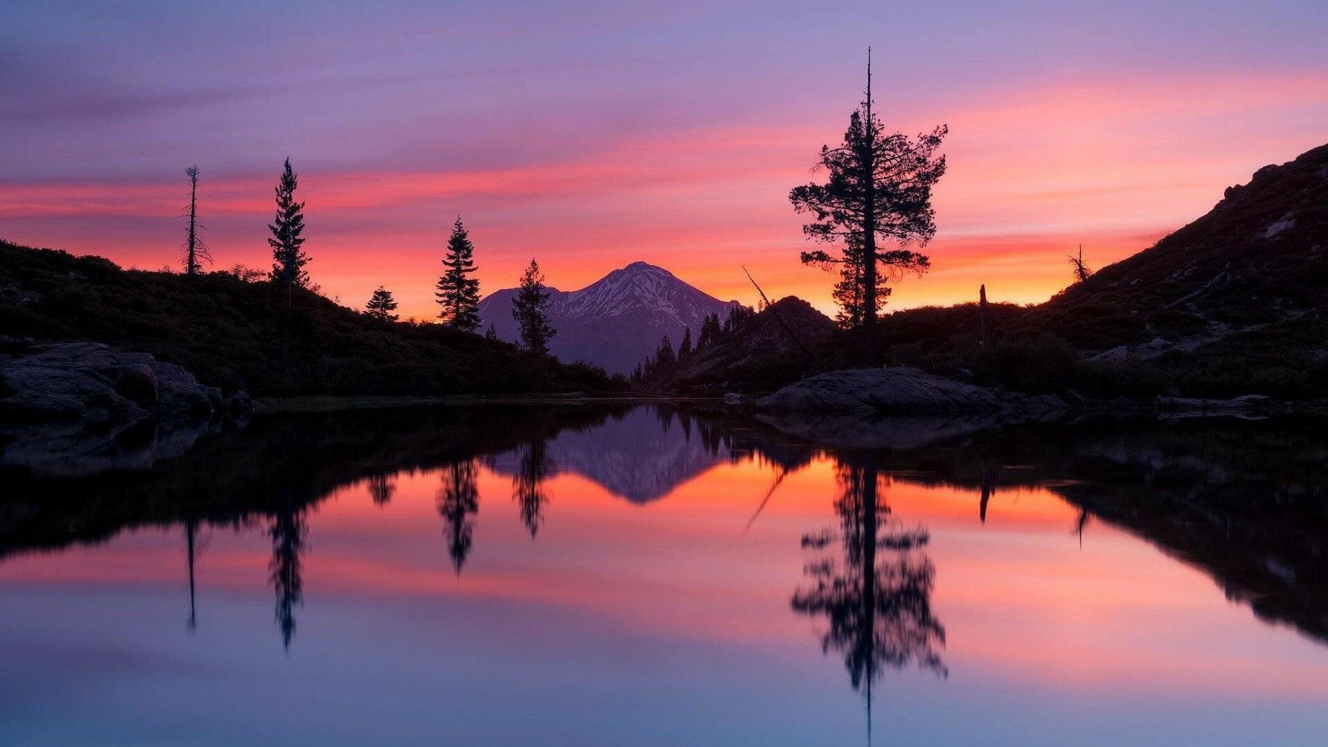 Shasta Lake, Mountain lake reflection, Stunning wallpaper, Travels, 1920x1080 Full HD Desktop