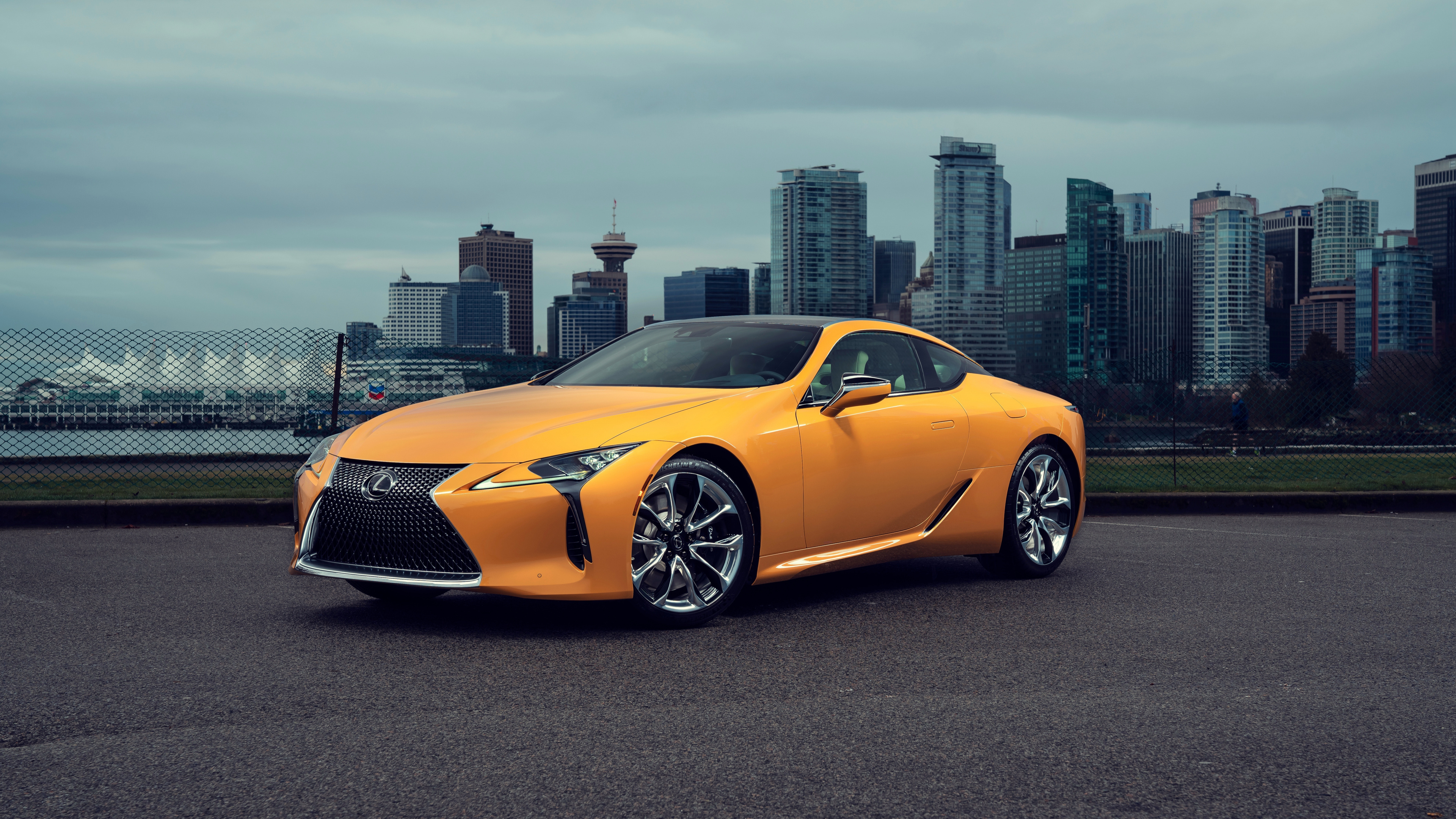 Lexus LC, 2019 model, Yellow beauty, High-definition wallpaper, 3840x2160 4K Desktop