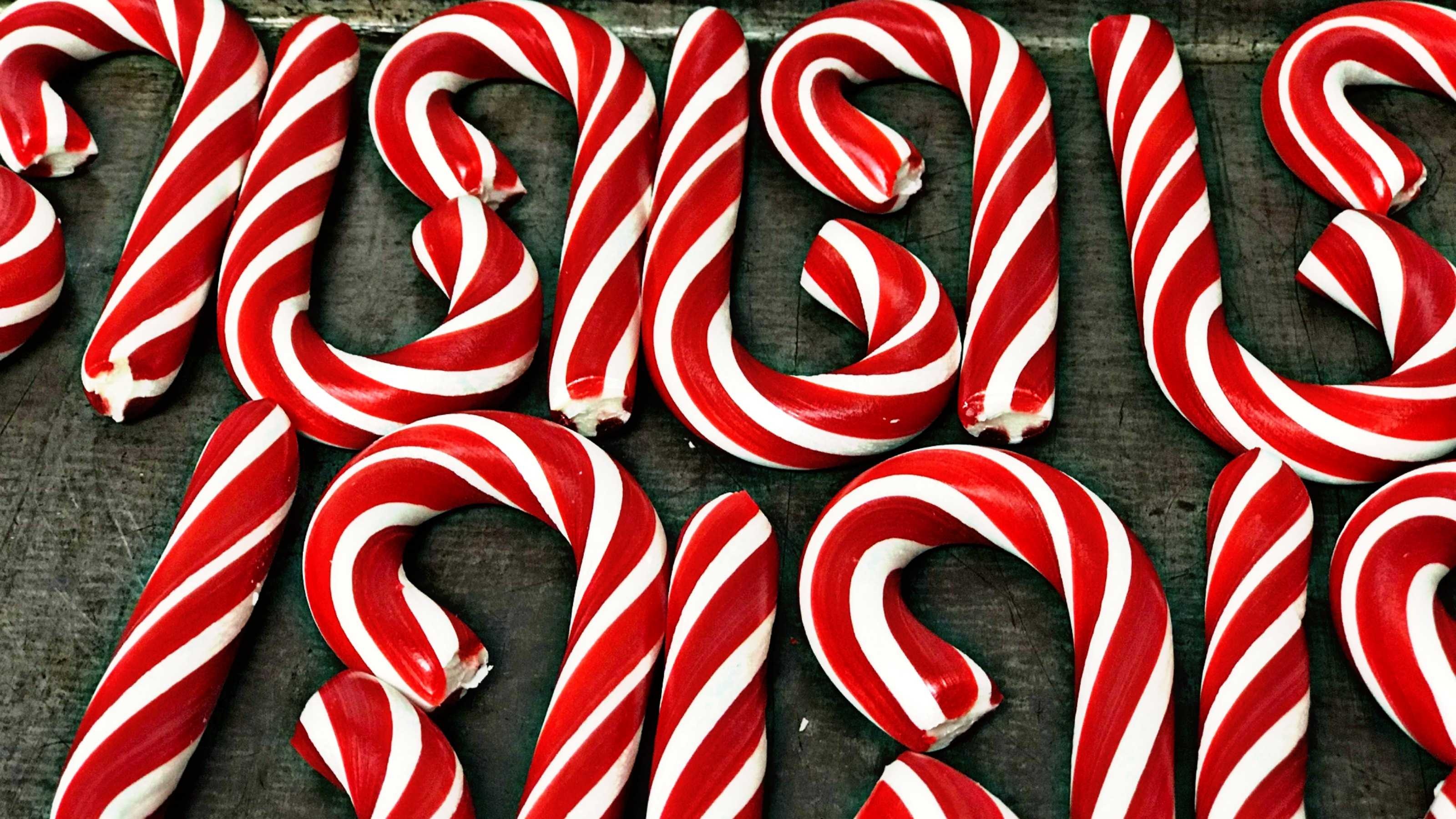 Candy cane wallpaper, Desktop background, Sunlit candy, Sweetness, 3200x1810 HD Desktop