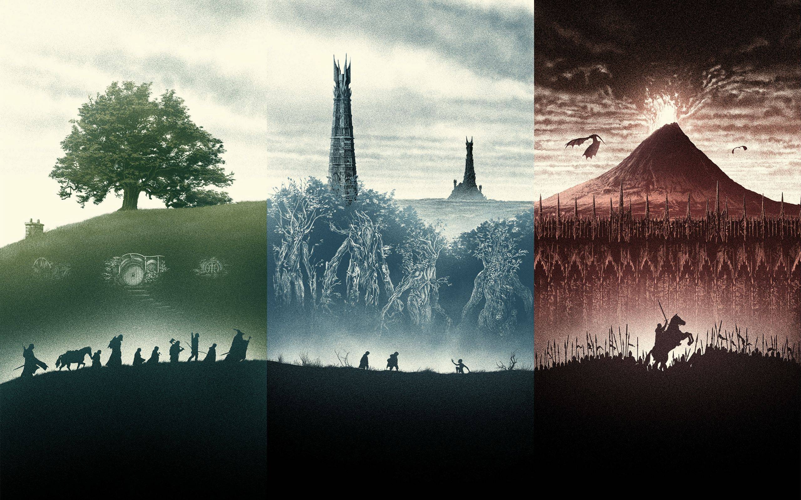 Classic Ents artwork, Original design, Reworked masterpiece, Middle-earth, 2560x1600 HD Desktop