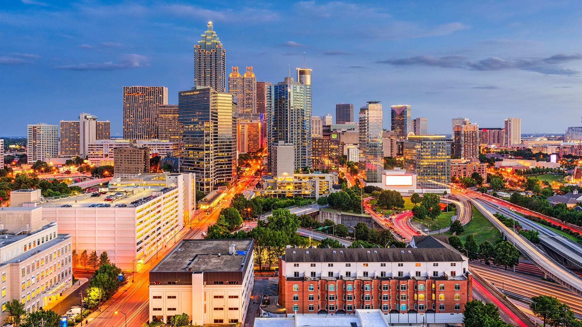 Atlanta skyline, Fage skyline, Yogurt brand, Greek cuisine, 1920x1080 Full HD Desktop