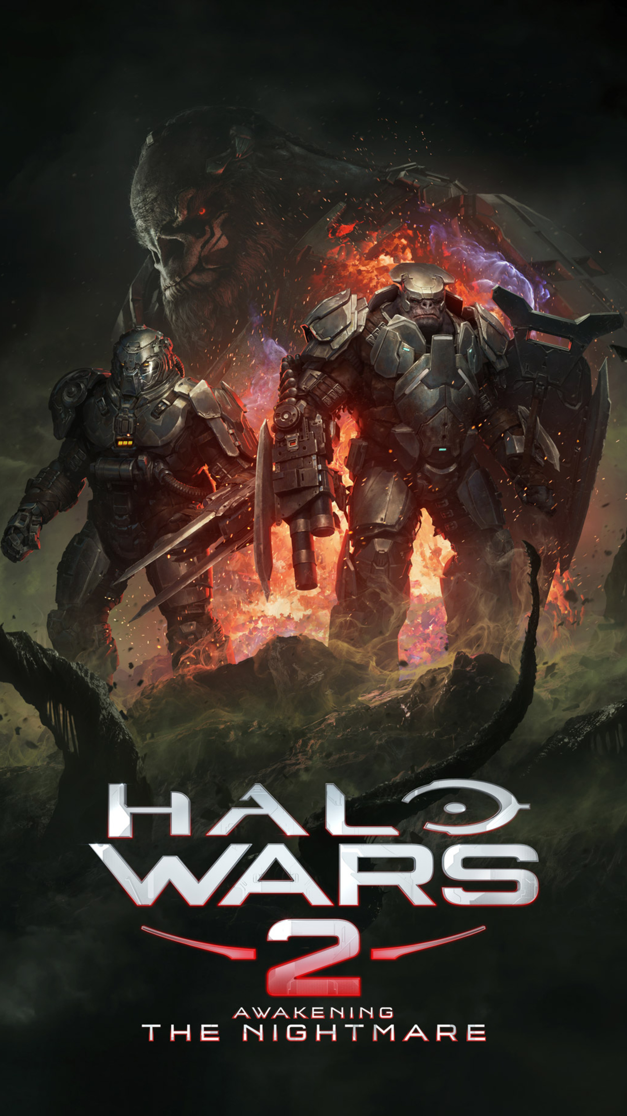Awakening the Nightmare, Halo Wars Wallpaper, 2160x3840 4K Phone