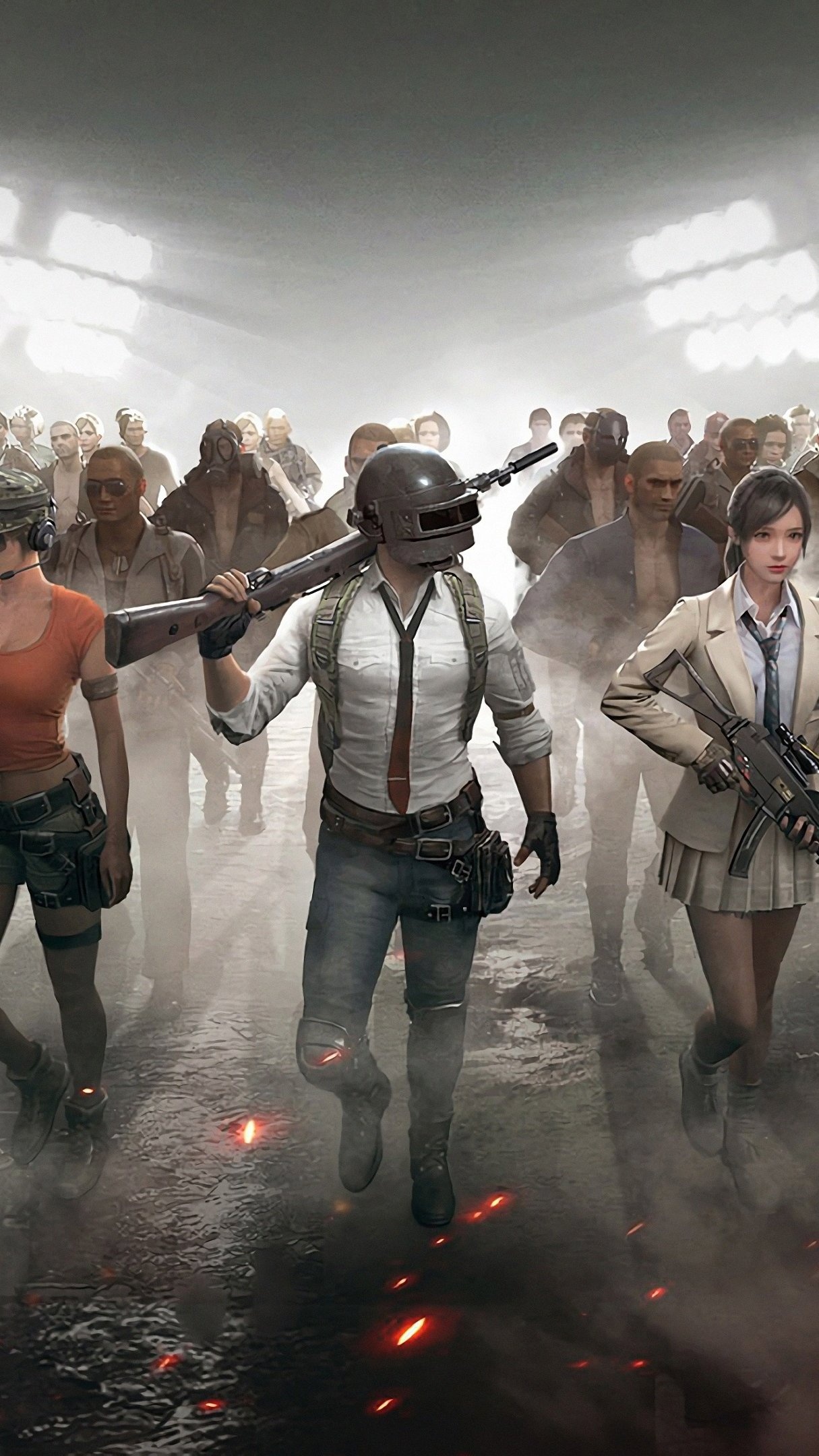 PUBG Lone Survivor, Level 3 Spetsnaz helmet, Kar98k rifle, HD Phone wallpaper